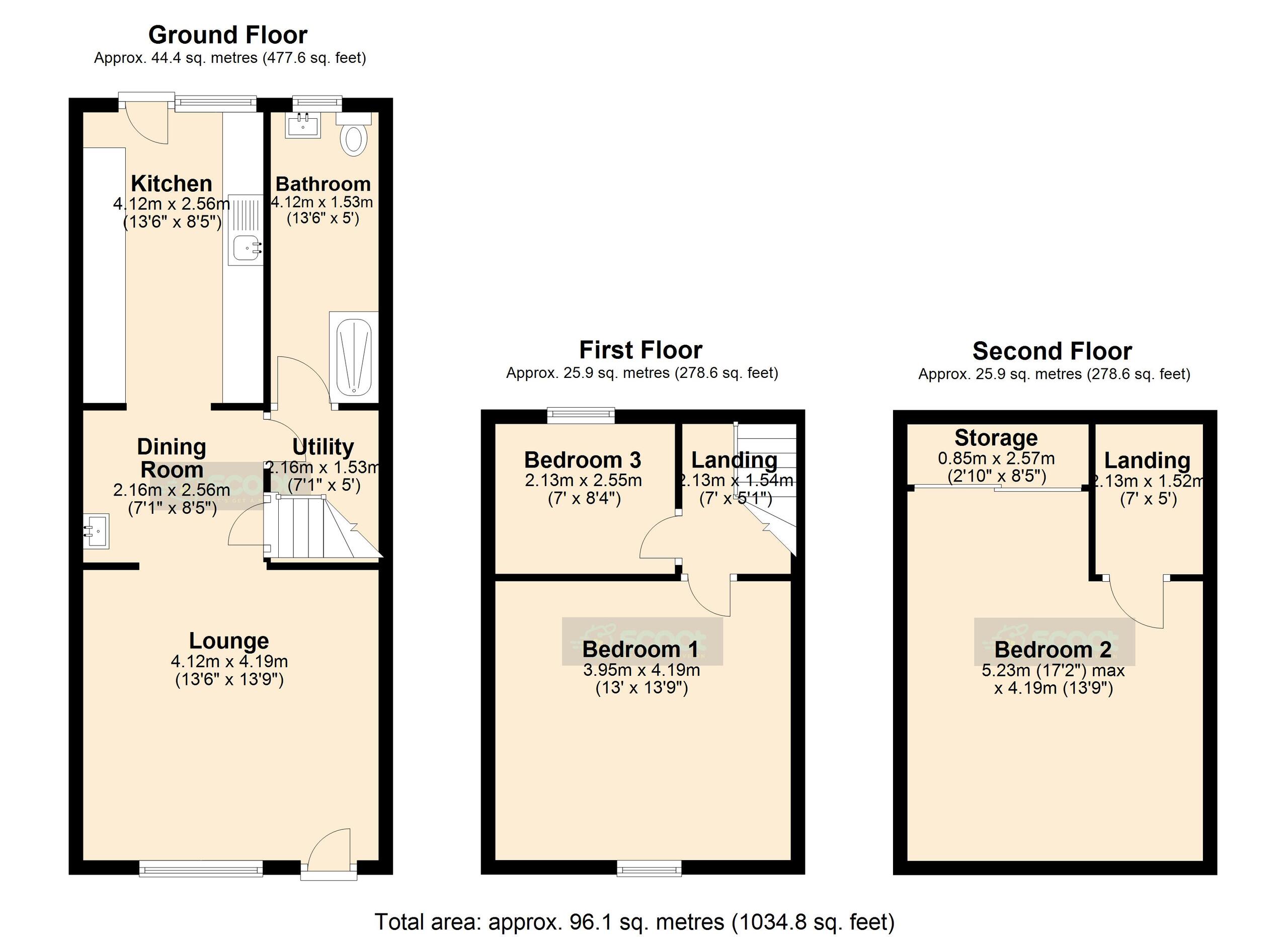 4 New Cottages, Goole floorplan