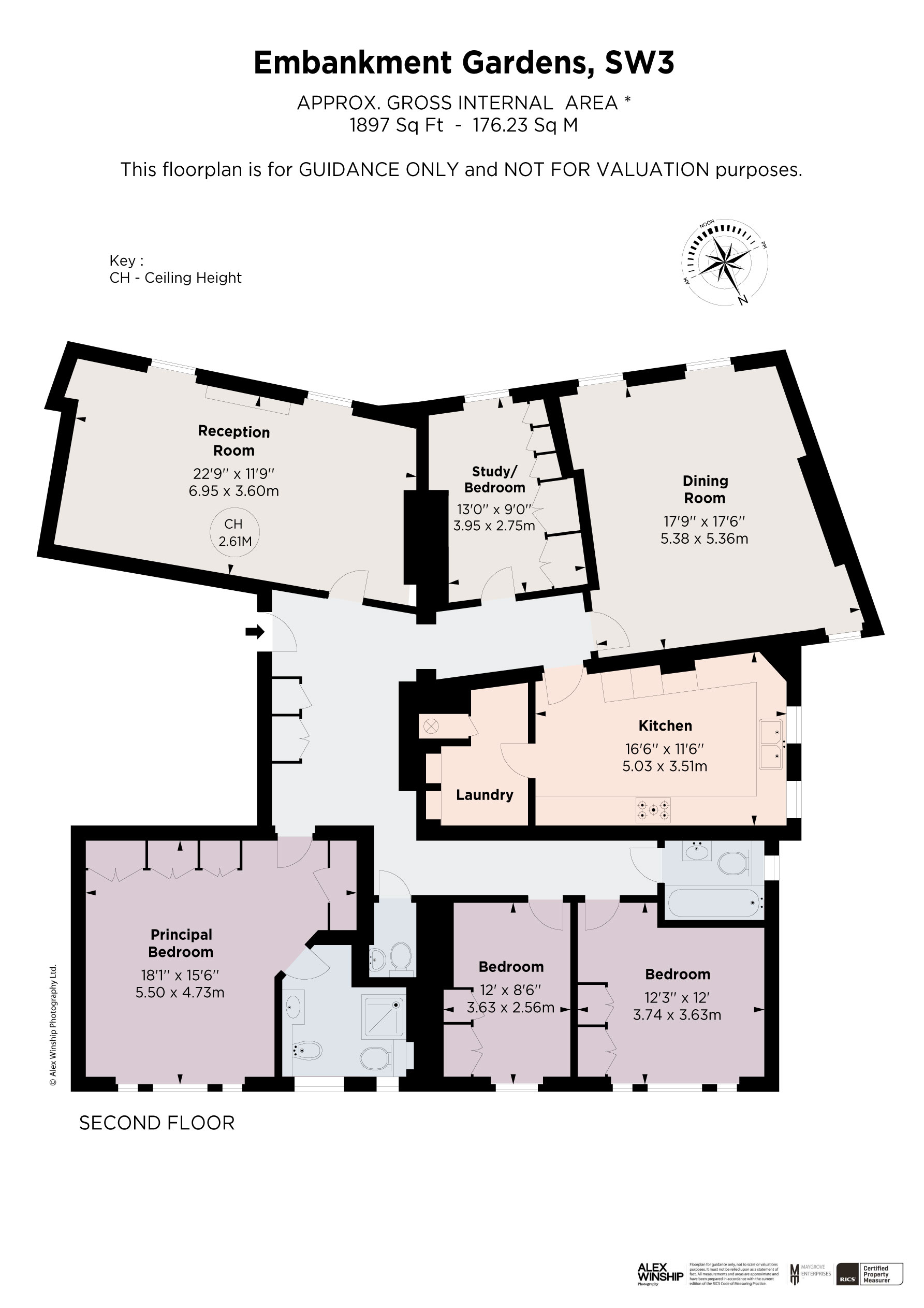 Flat 5, 13-16,, Embankment Gardens, London floorplan