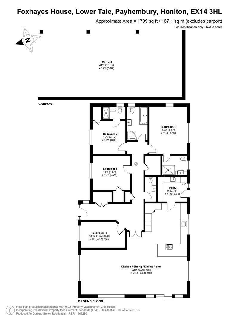 Foxhayes House, Lower Tale, Honiton floorplan