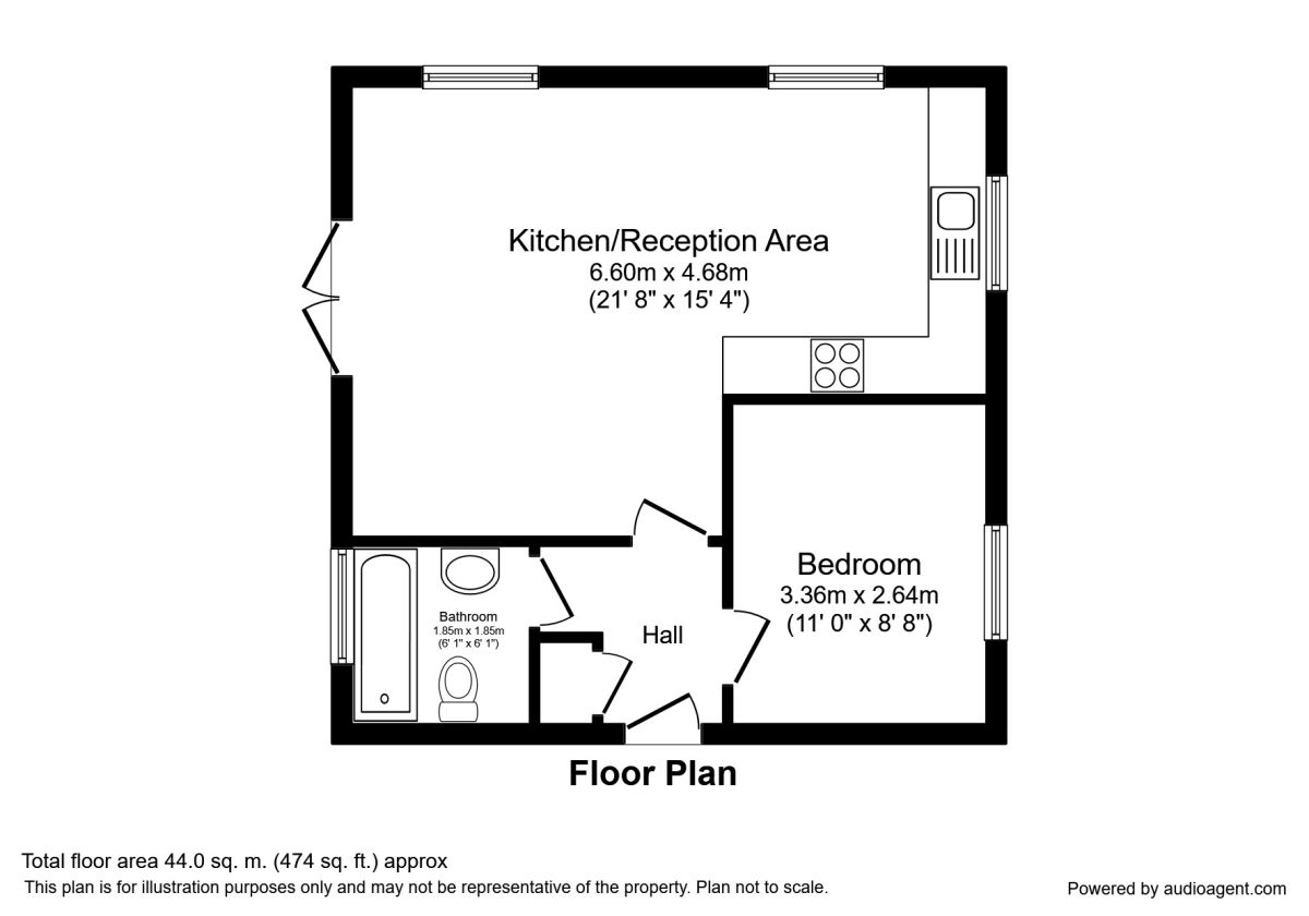 1 Bedrooms Flat to rent in Invicta Road, Dartford DA2