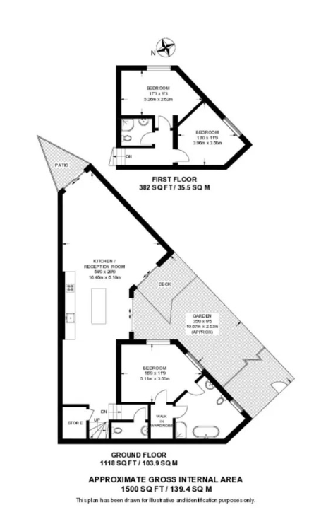 3 Courtyard Garden, 282, Munster Road, London floorplan
