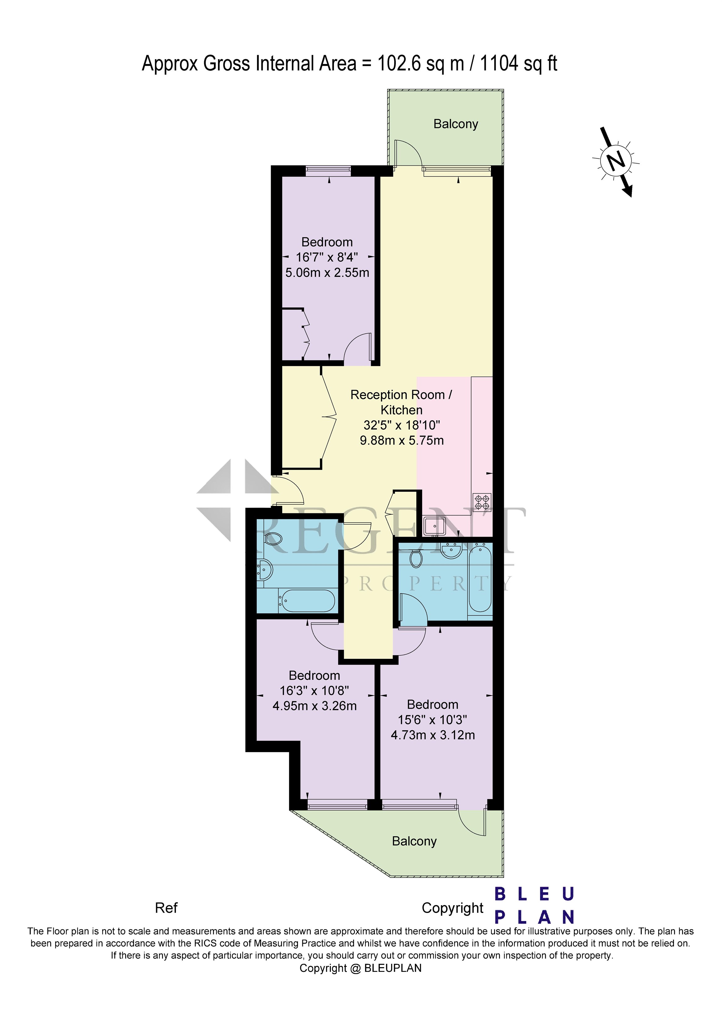 45, Lavey House, Belgrave Road, London floorplan