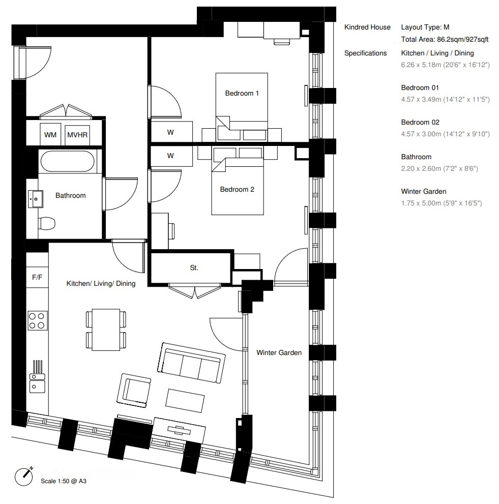 Kindred House, Scarbrook Road, Croydon floorplan
