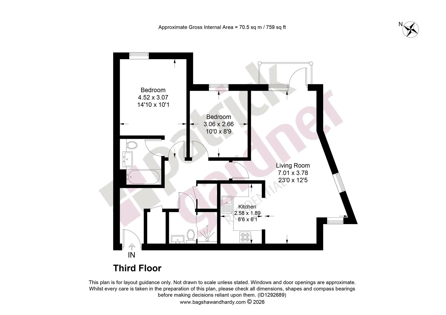 15 Cedar House, Park View Road, Leatherhead floorplan