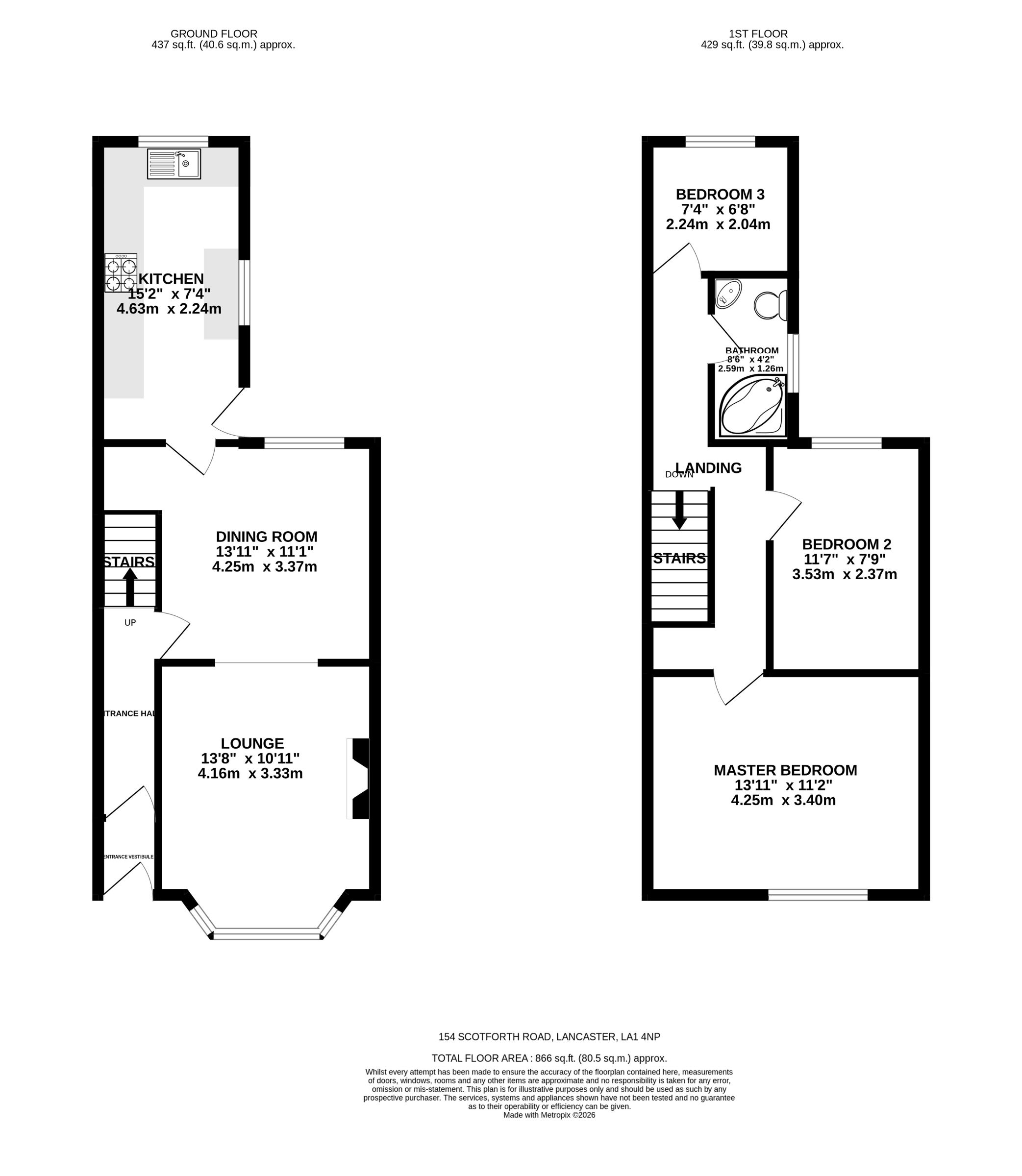 154 Scotforth Road, Lancaster floorplan
