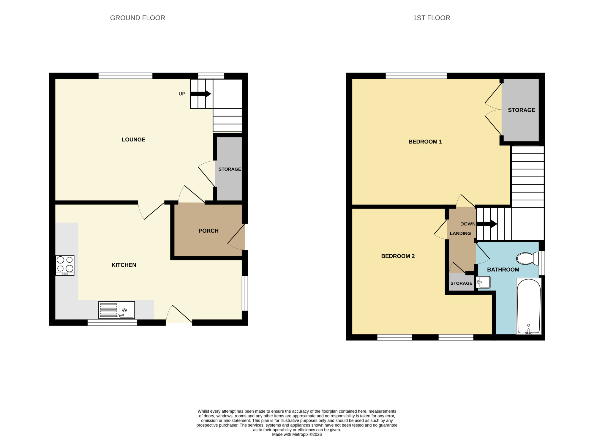 48, School Lane, Preston floorplan