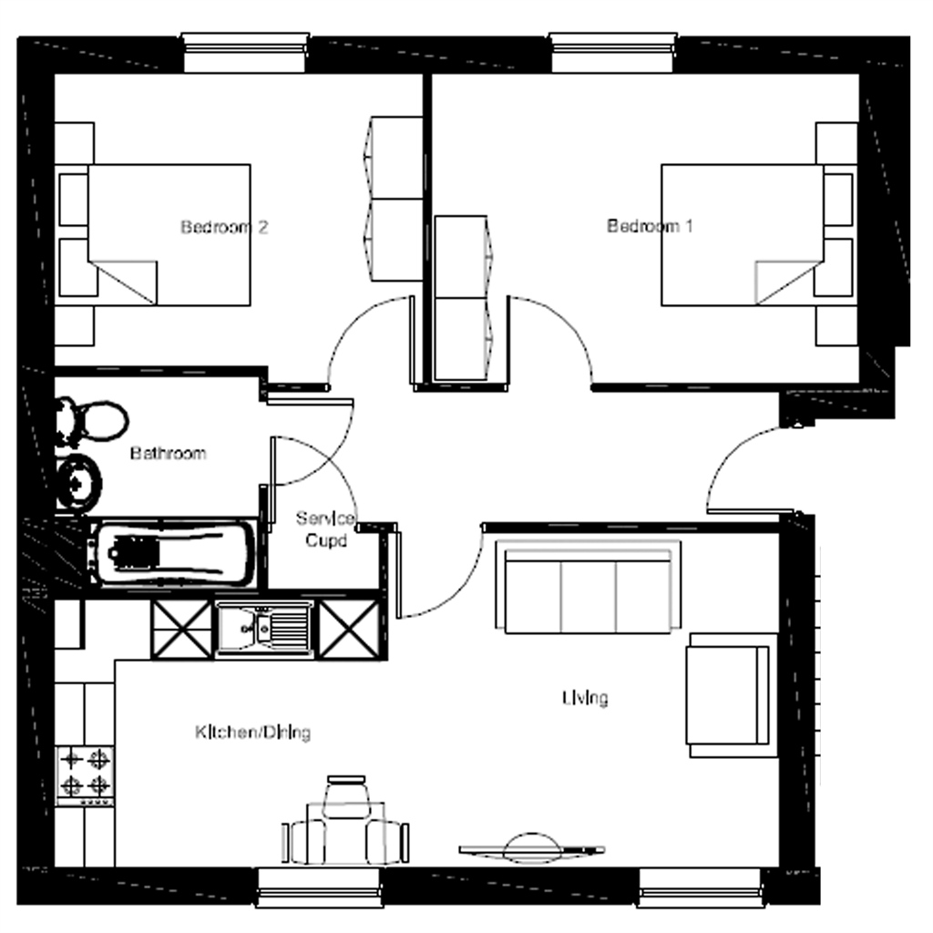 "Block C" at Olton Boulevard West, Tyseley, Birmingham B11, 2 bedroom