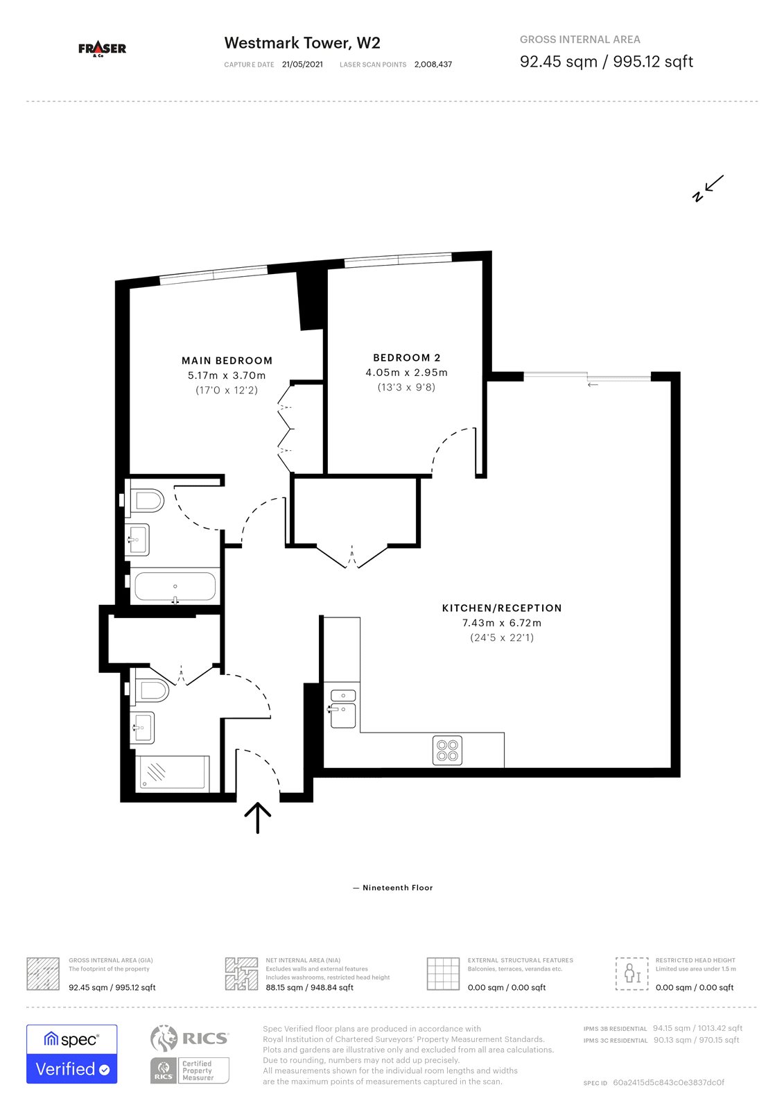 Newcastle Place, London floorplan