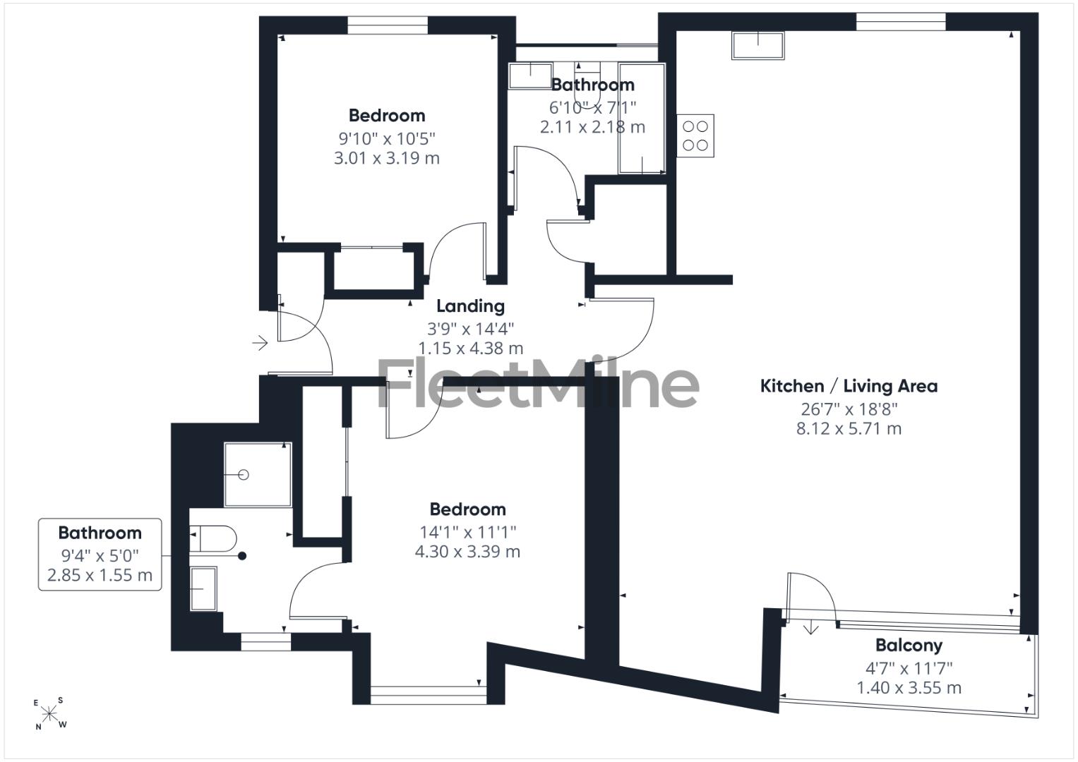 17, Washington Wharf, Birmingham floorplan