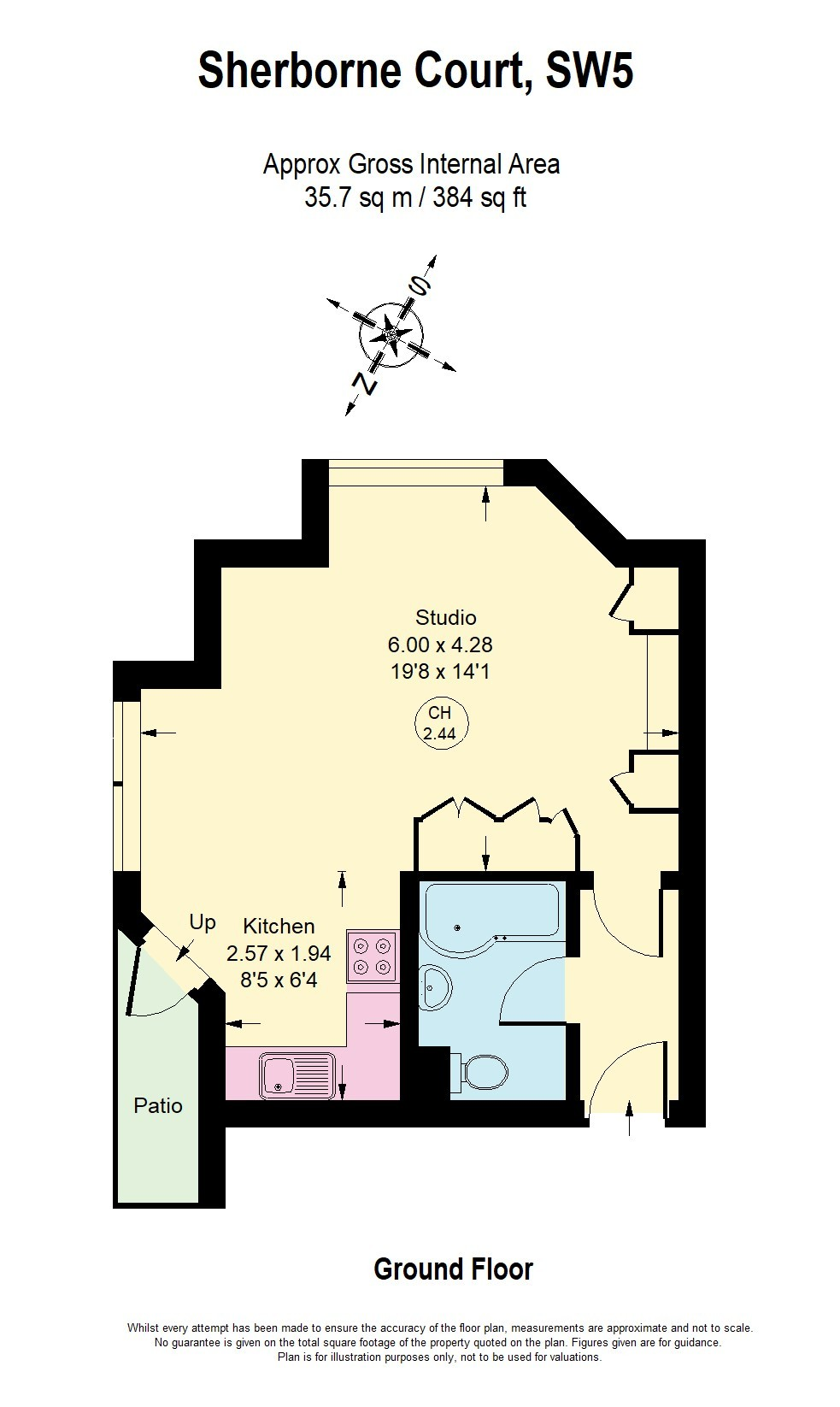 Flat 2, Sherborne Court, 180-186 Cromwell Road floorplan