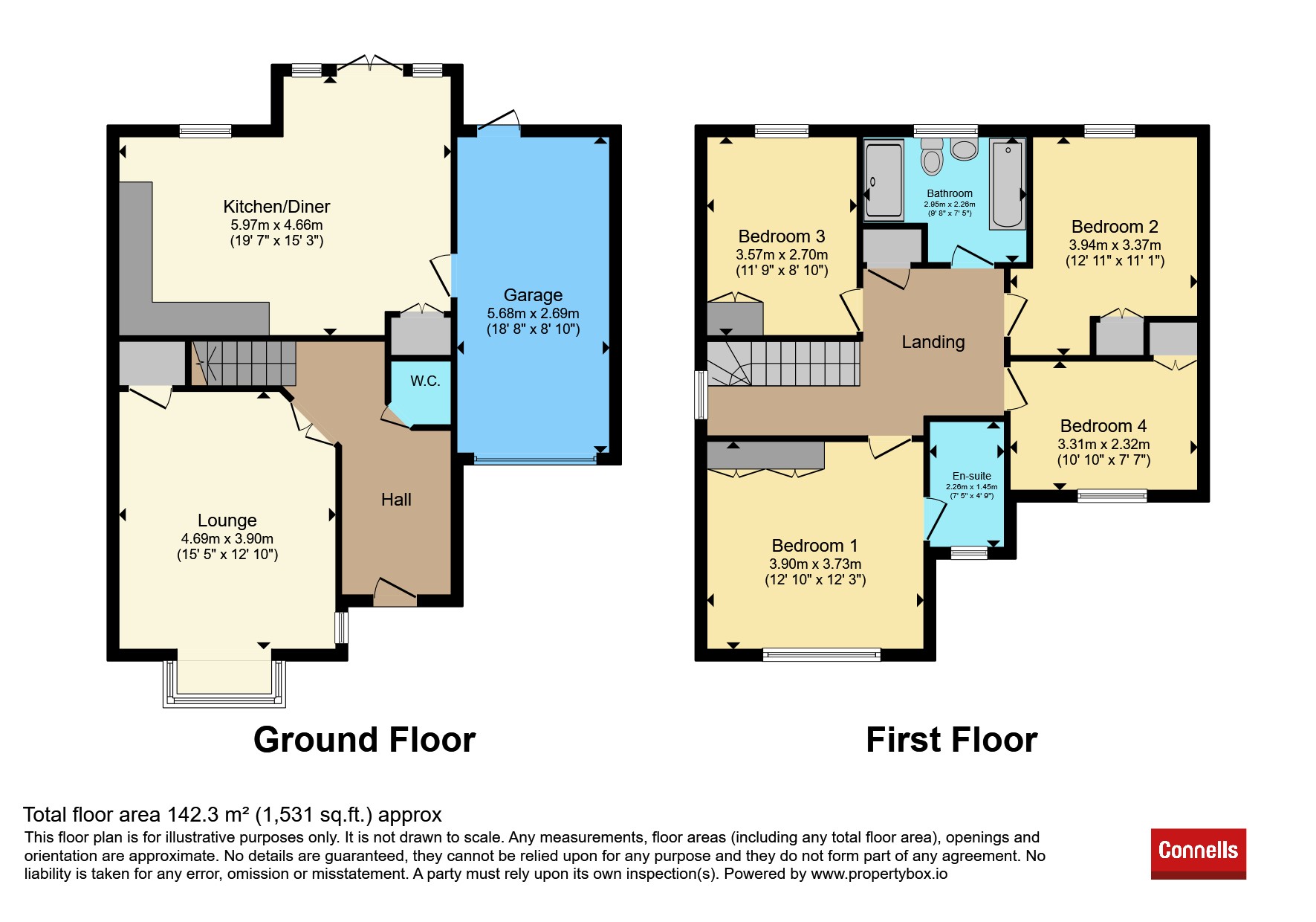 46, Patenall Way, Rushden floorplan