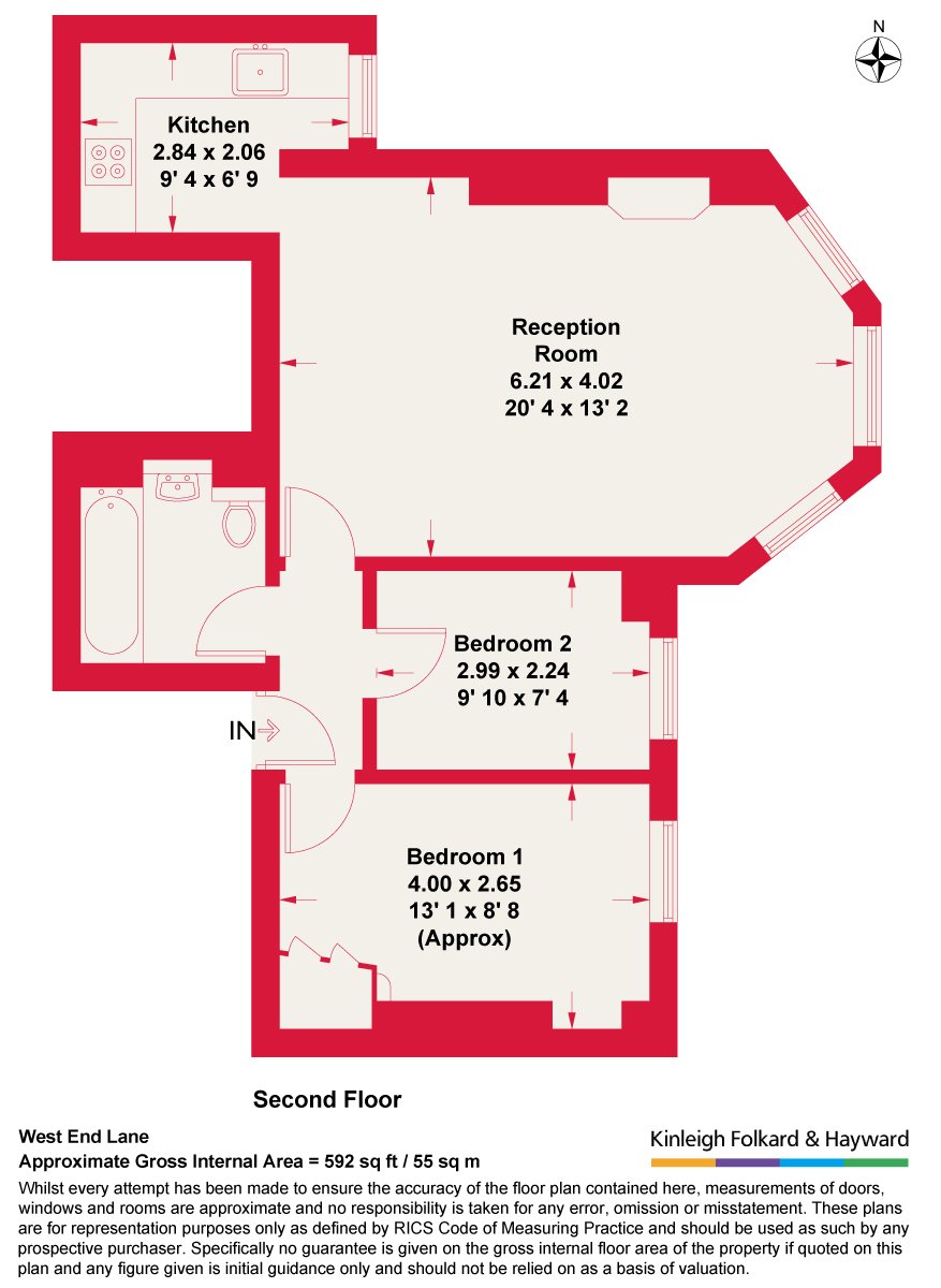 6, 139, West End Lane, London floorplan
