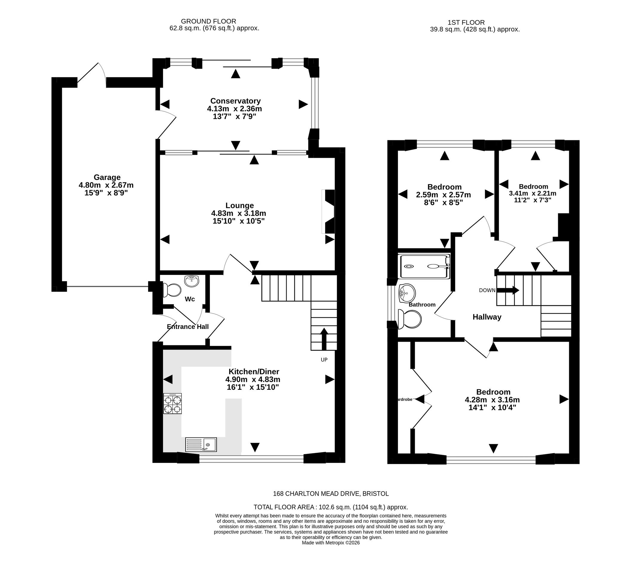 168 Charlton Mead Drive, Bristol floorplan