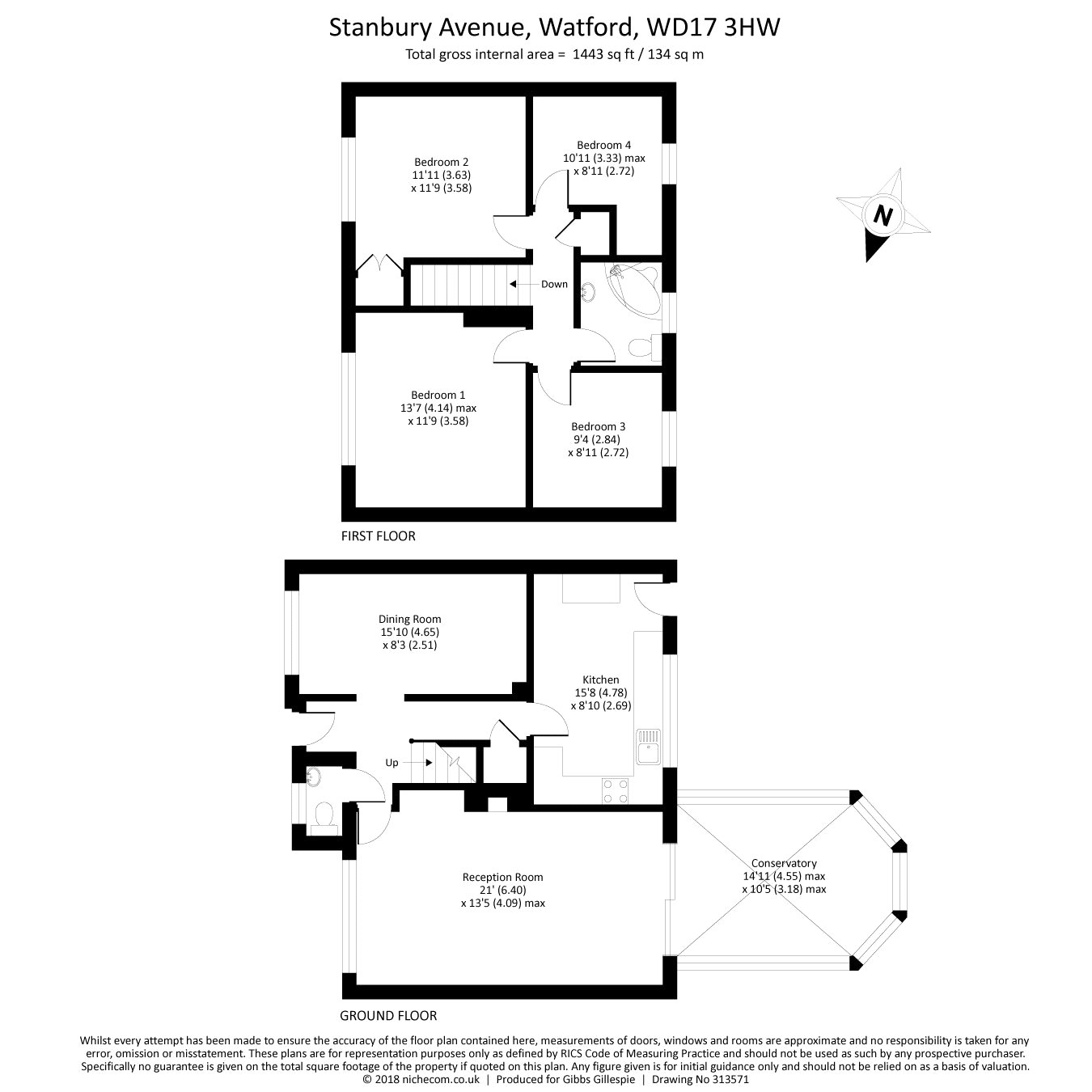 4 Bedrooms Link-detached house for sale in Stanbury Avenue, Watford, Hertfordshire WD17