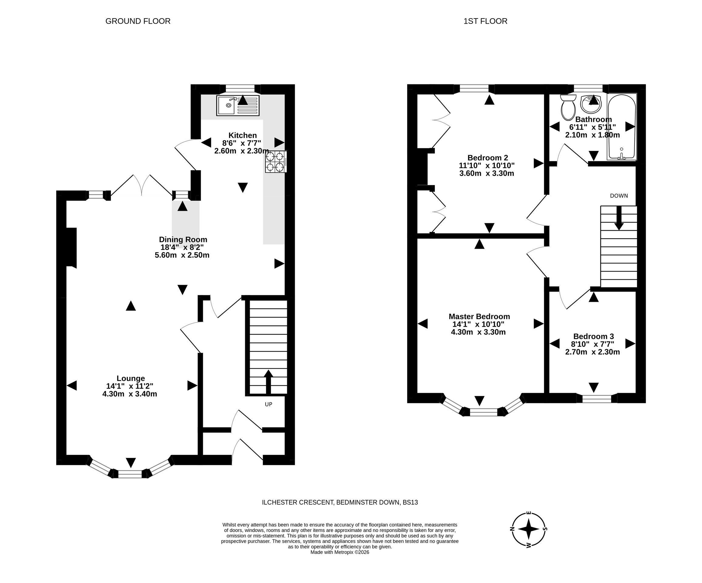 46 Ilchester Crescent, Bristol floorplan