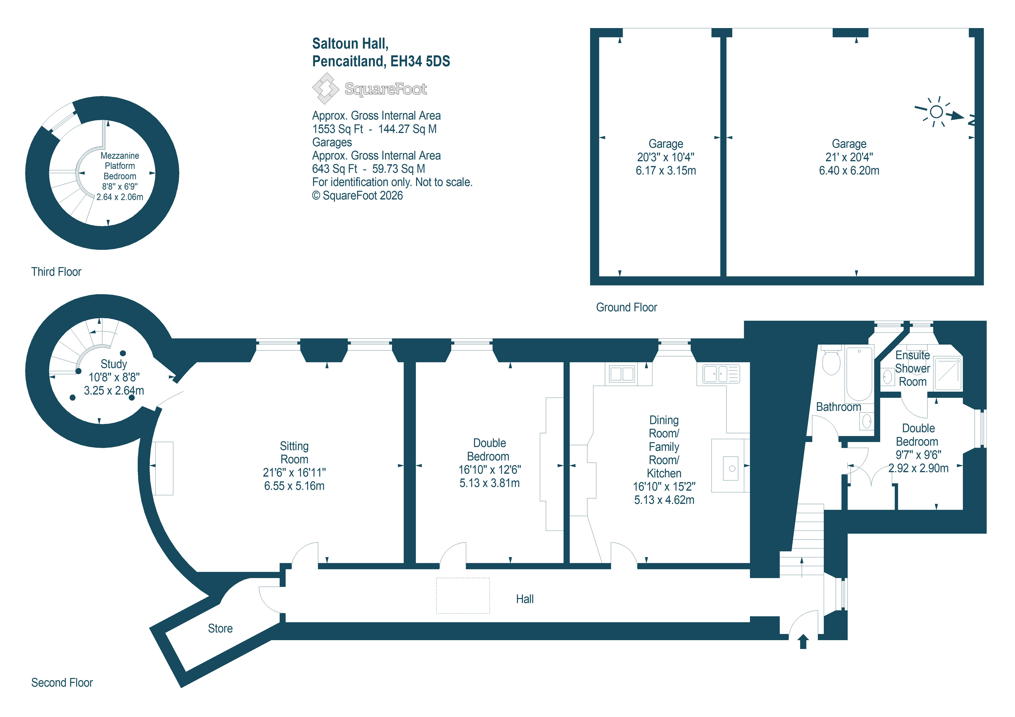 Flat H, Saltoun Hall, Pencaitland floorplan