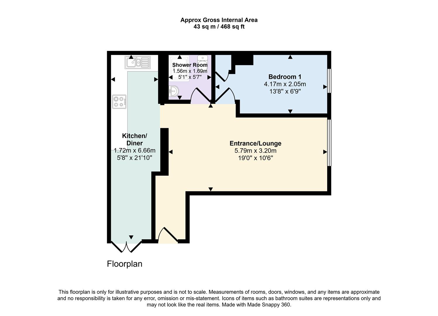 7 Garden Court, The Homend, Ledbury floorplan