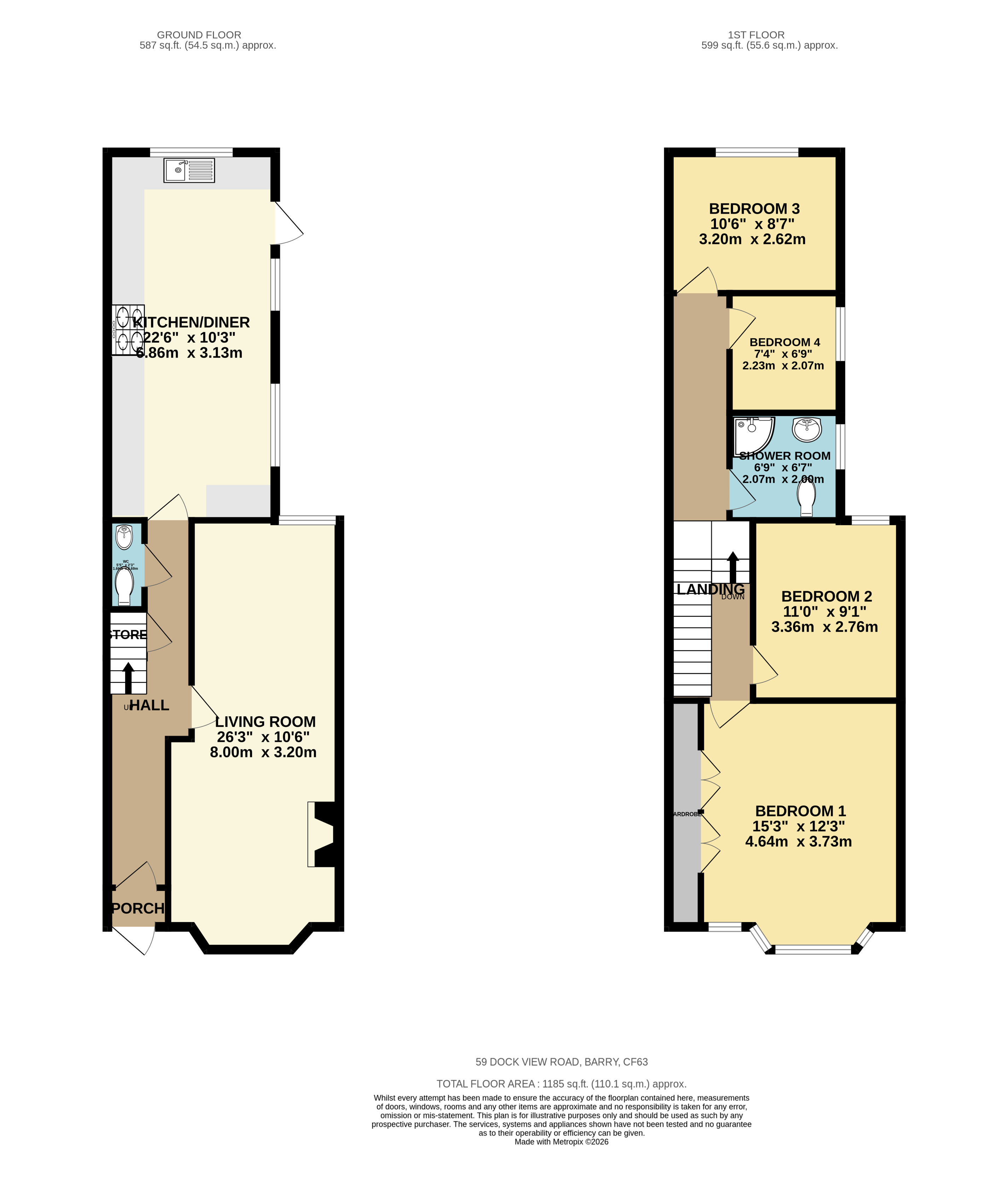 59, Dock View Road, Barry floorplan