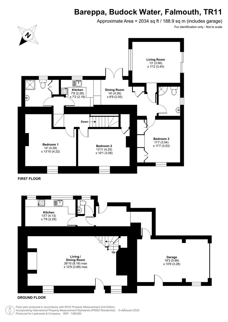 Nanparra Cottage, Bareppa, Falmouth floorplan