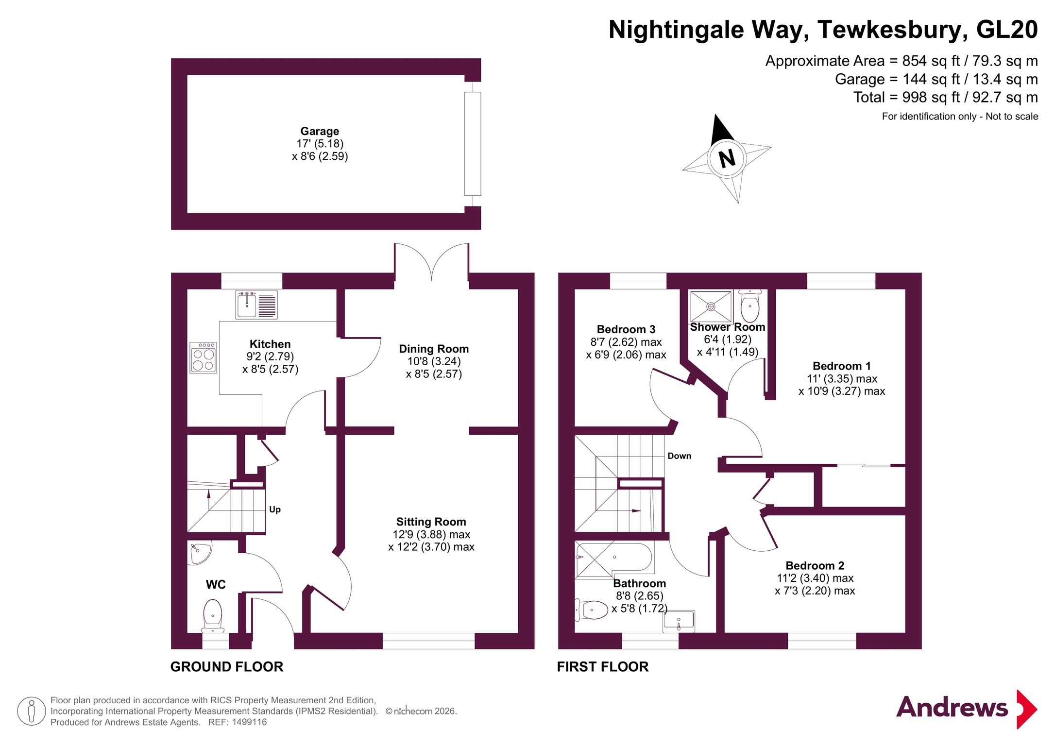 35, Nightingale Way, Tewkesbury floorplan