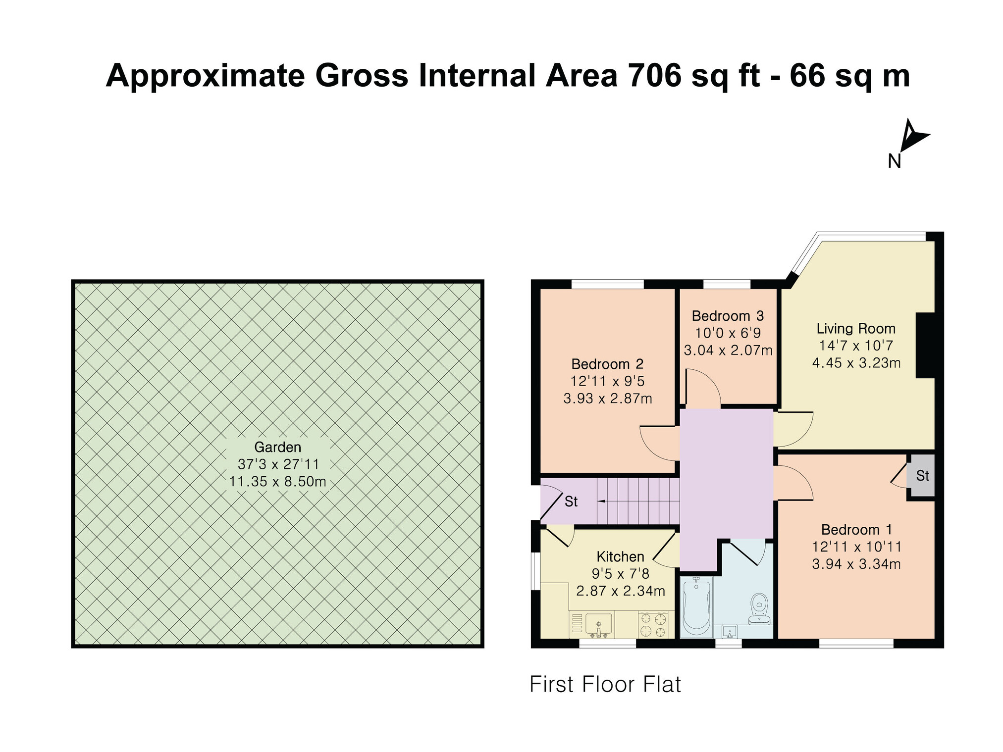 14A, Newbury Way, Northolt floorplan