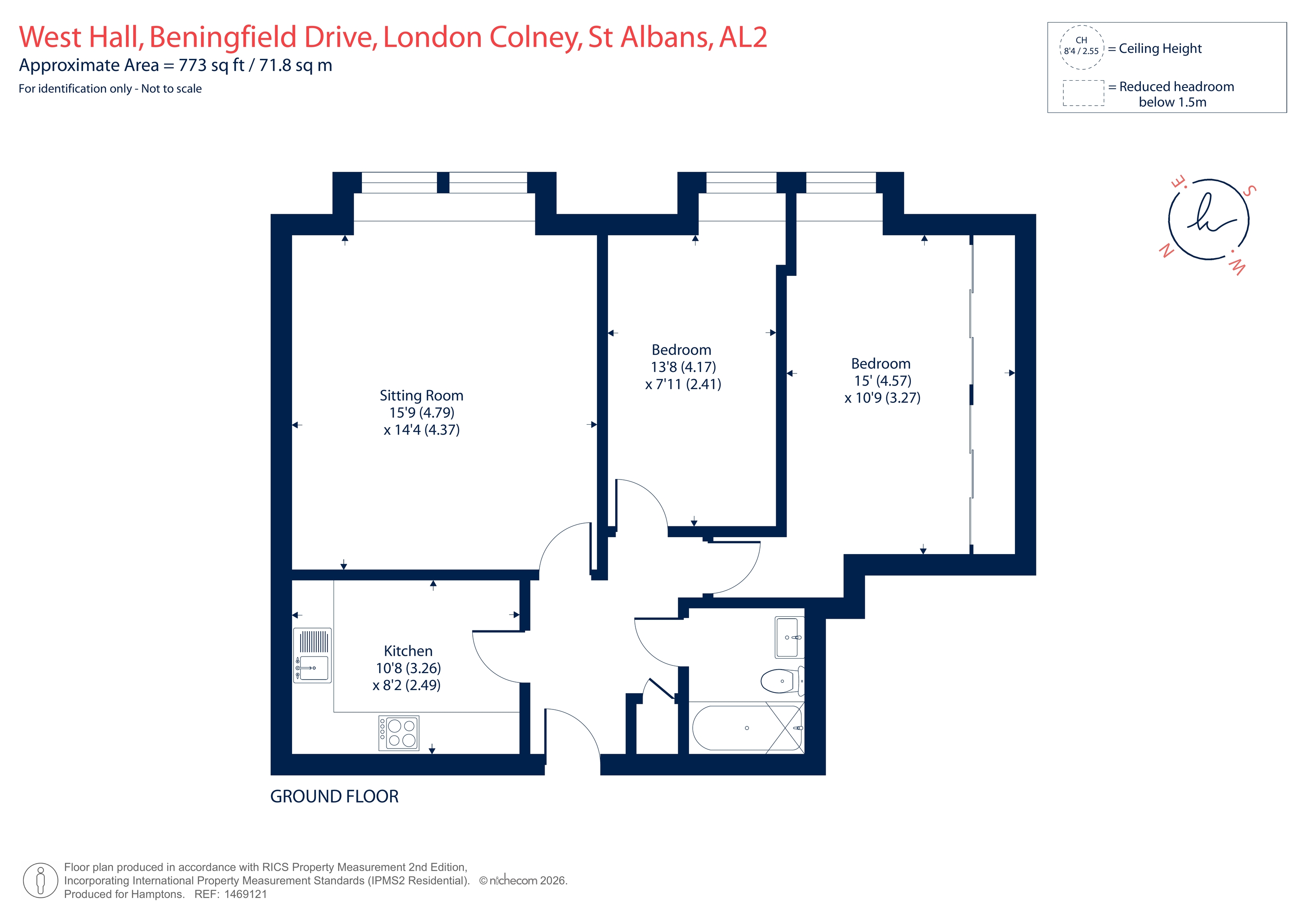 5 West Hall, West Hall, Napsbury Pk, St. Albans floorplan