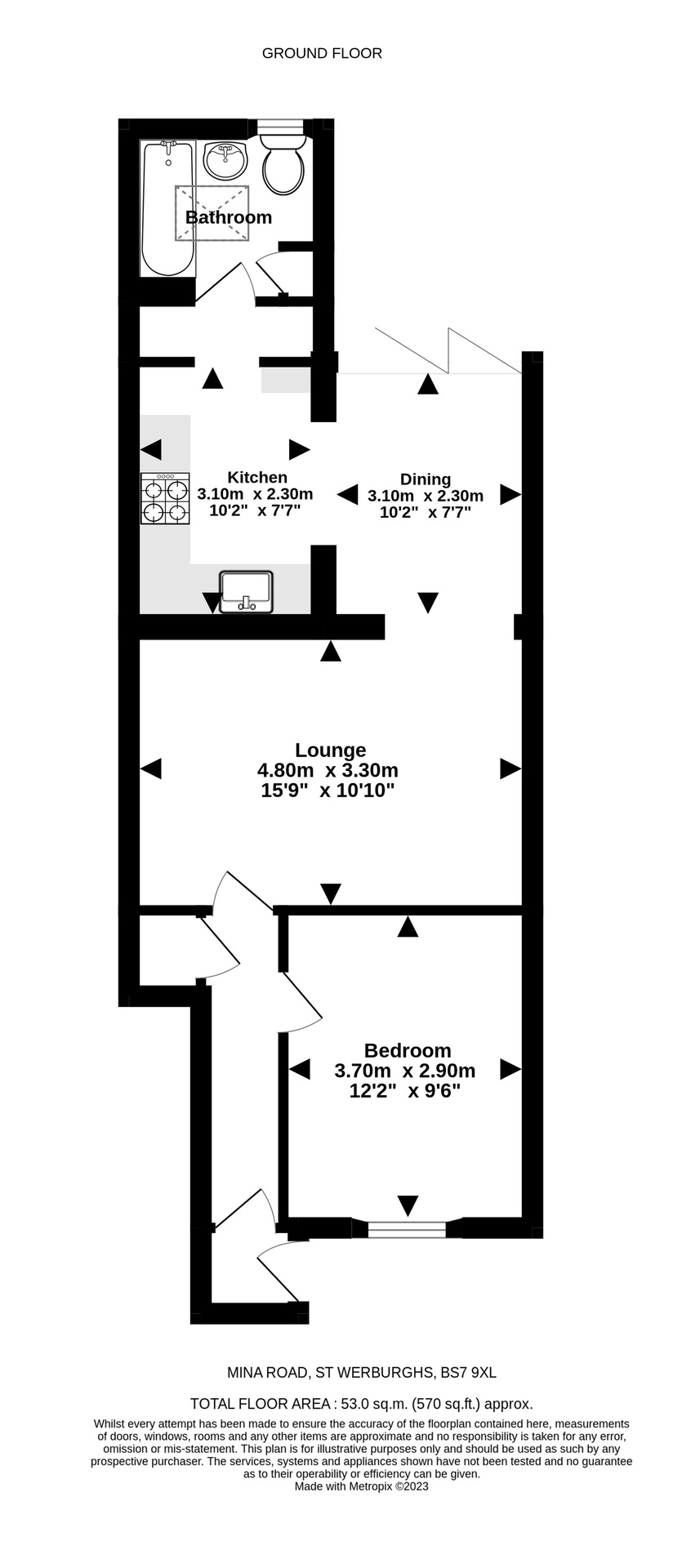 GFF, 60 Mina Road, Bristol floorplan
