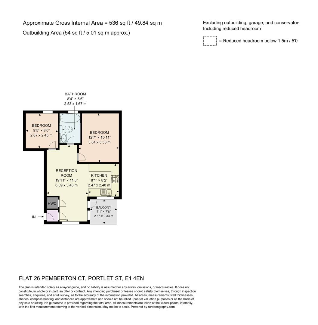 Flat 26, 39 Pemberton Court, Portelet Road, London floorplan