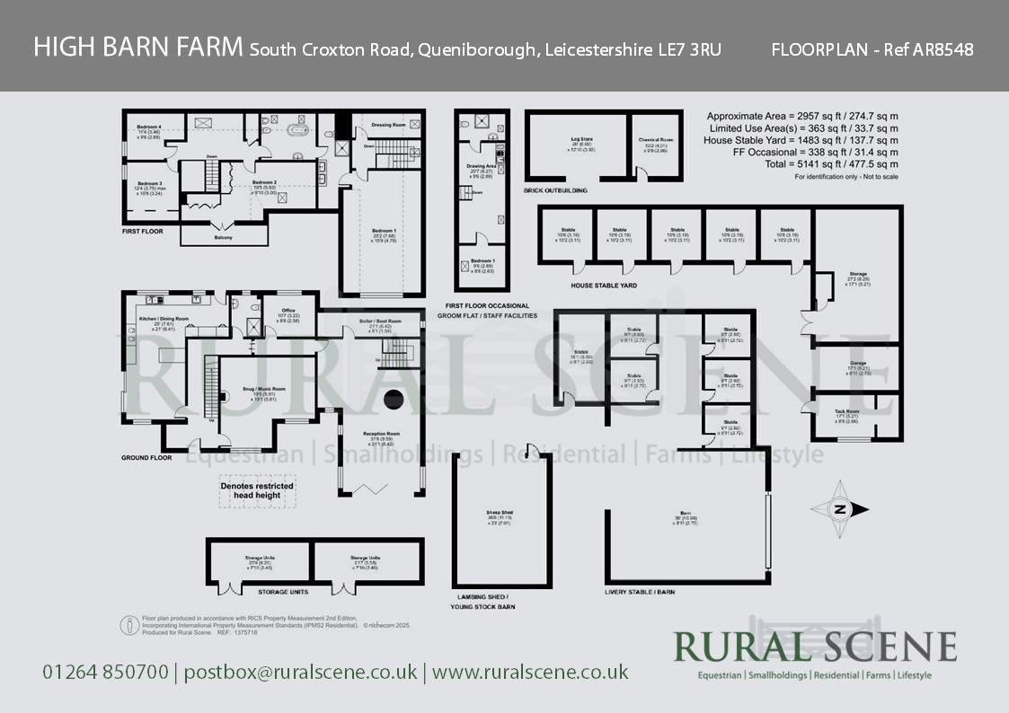 HIGH BARN FARM HOUSE, South Croxton Road, QUENIBOROUGH floorplan