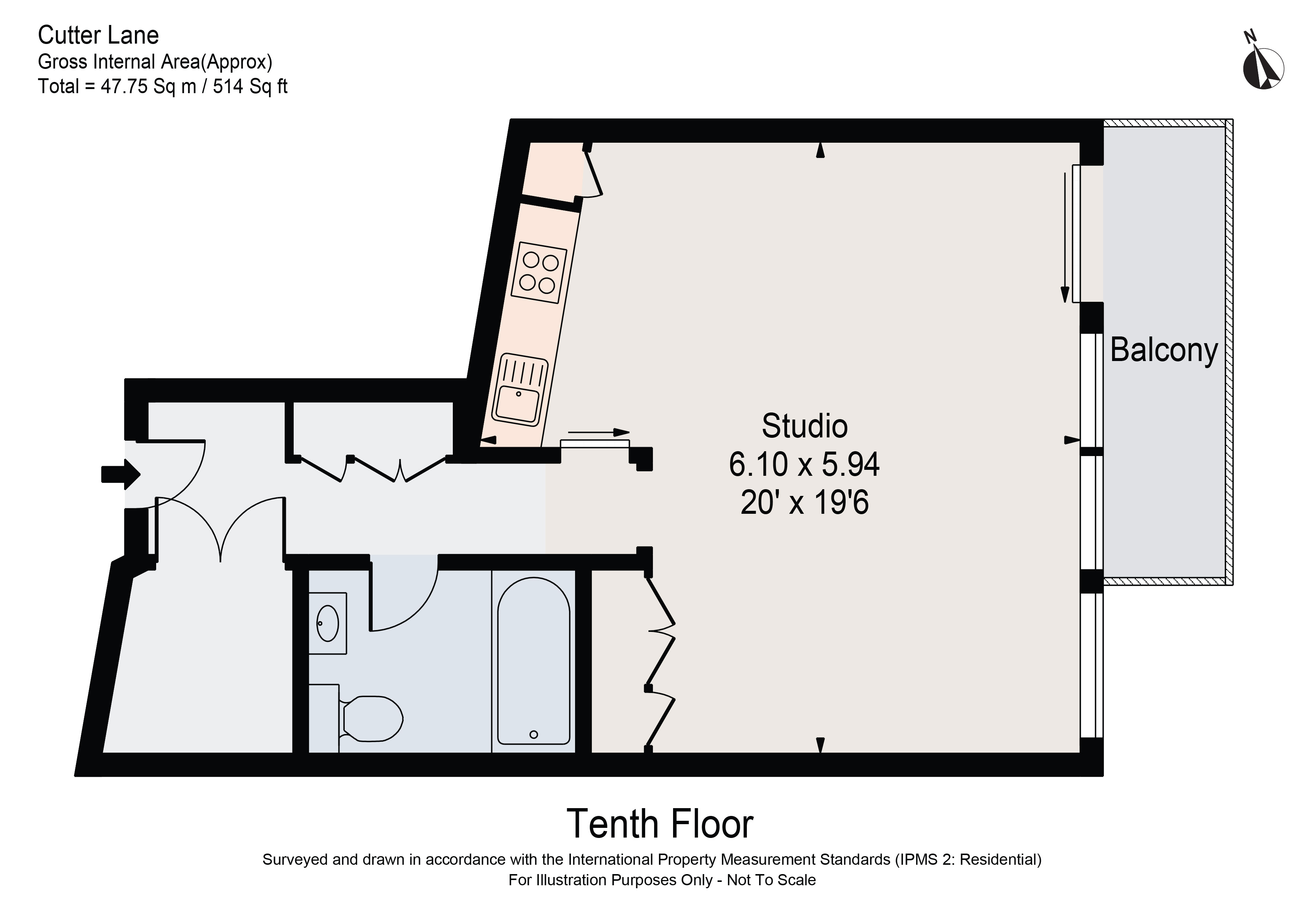1011, 10 Cutter Lane, London floorplan
