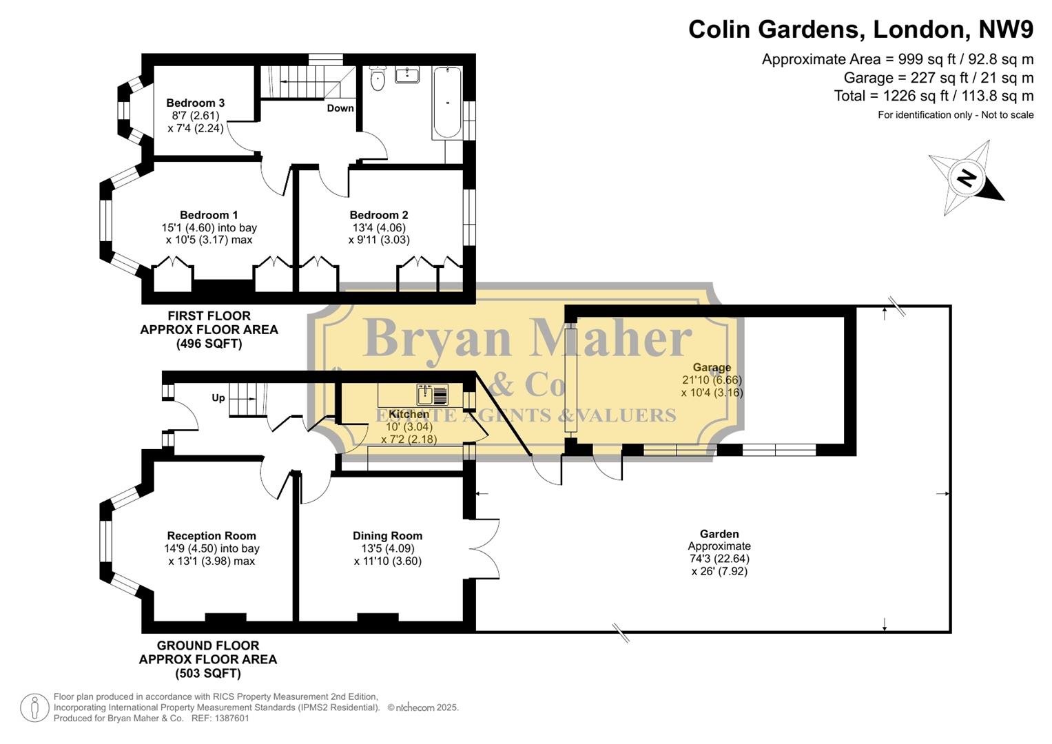 52, Colin Gardens, London floorplan
