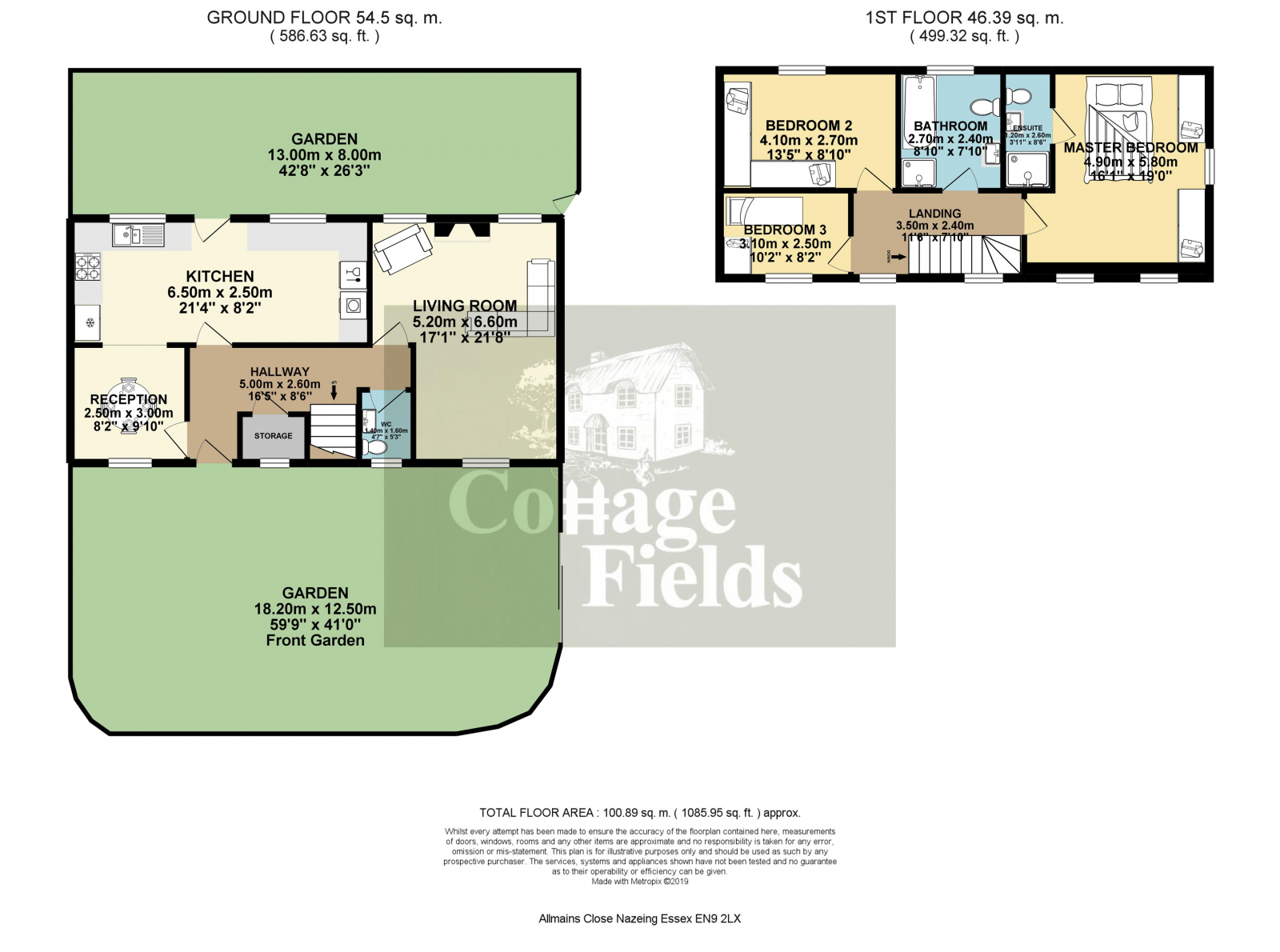 3 Bedrooms Semi-detached house for sale in Bumbles Green, Nazeing EN9