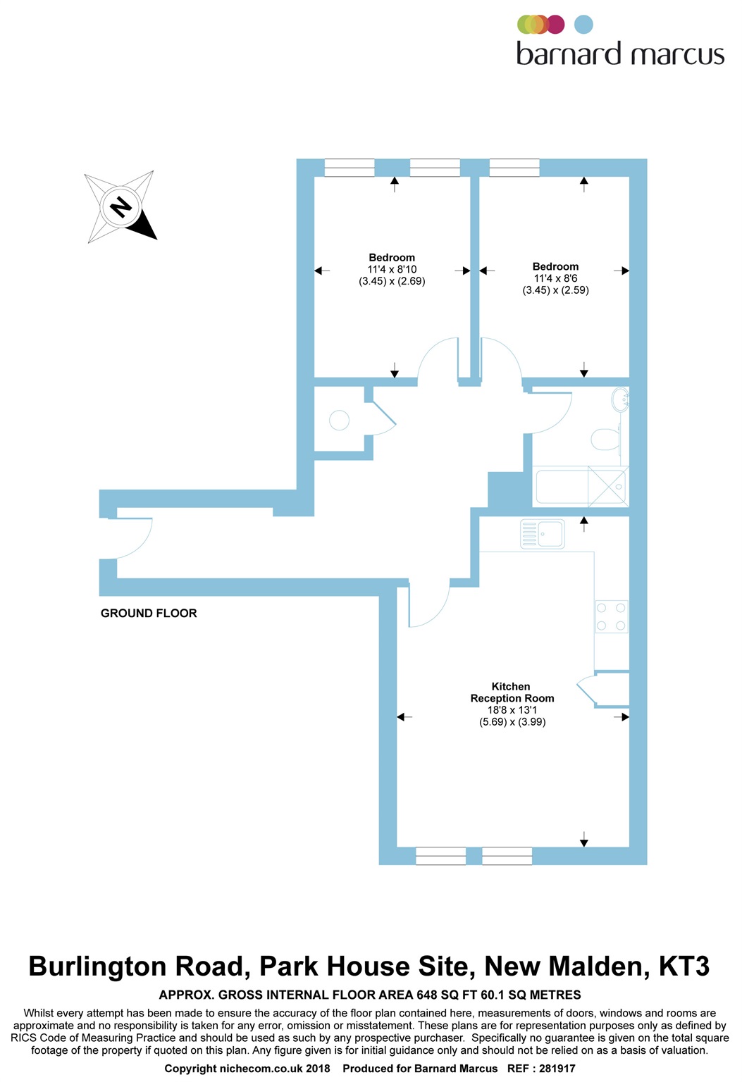 2 Bedrooms Flat for sale in Burlington Road, New Malden KT3