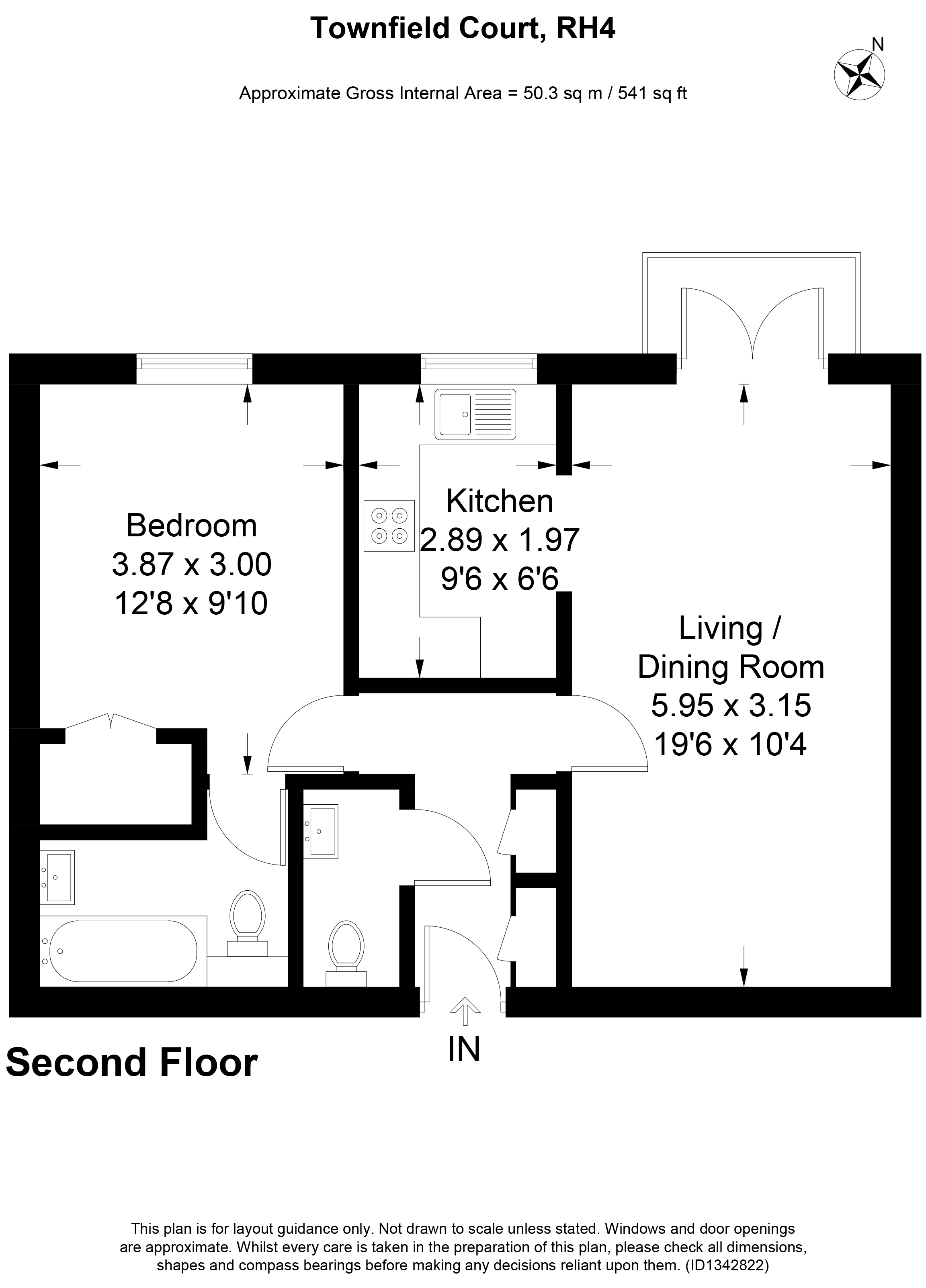 12 Townfield Court, Horsham Road, Dorking floorplan