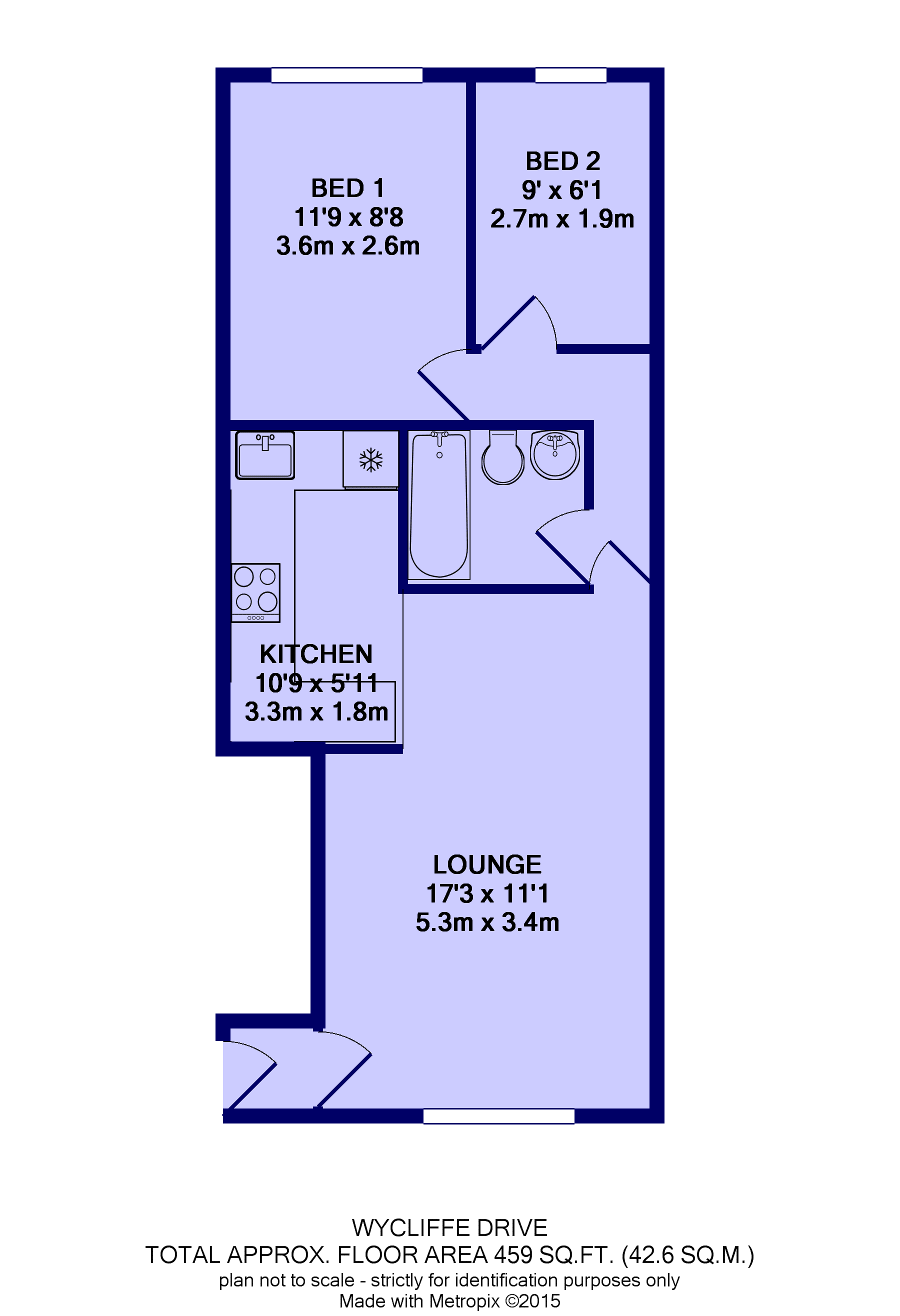 2 Bedrooms Flat to rent in Wycliffe Drive, Moortown, Leeds LS17