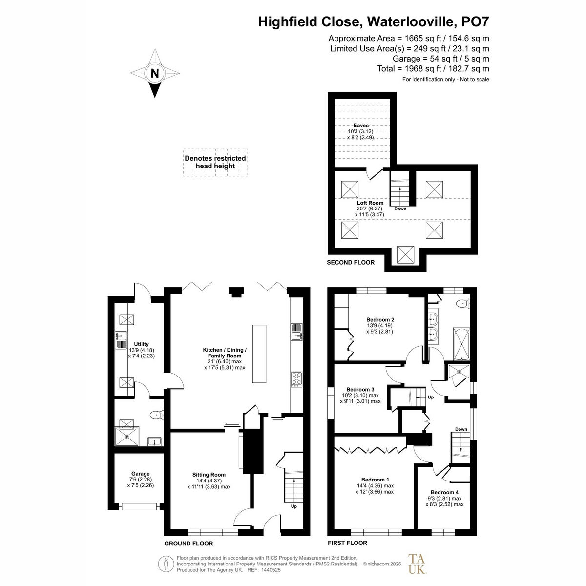 16, Highfield Close, Waterlooville floorplan