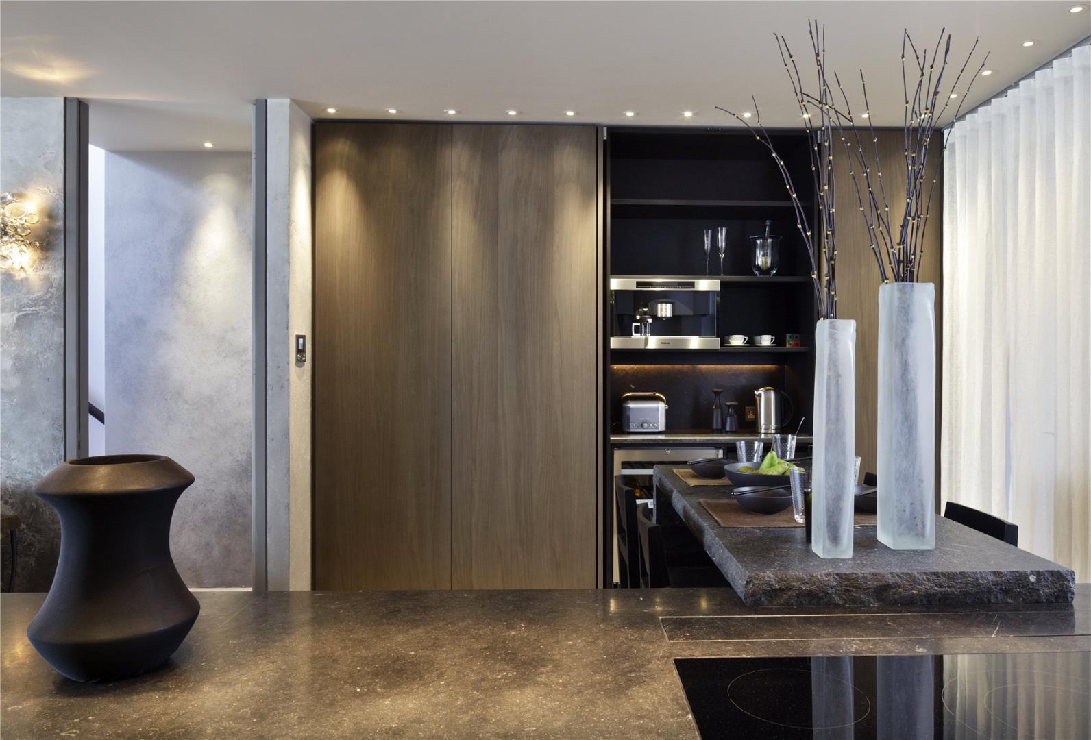 Minotti Gandhara Kitchen Black Matt Lacquer Stained Birch Tall Mesmerizing Kitchen Floor Designs Review Minotti Gandhara Kitchen Black Matt Lacquer Stained Birch Tall Simple Kitchen Floor Designs Decorating Design