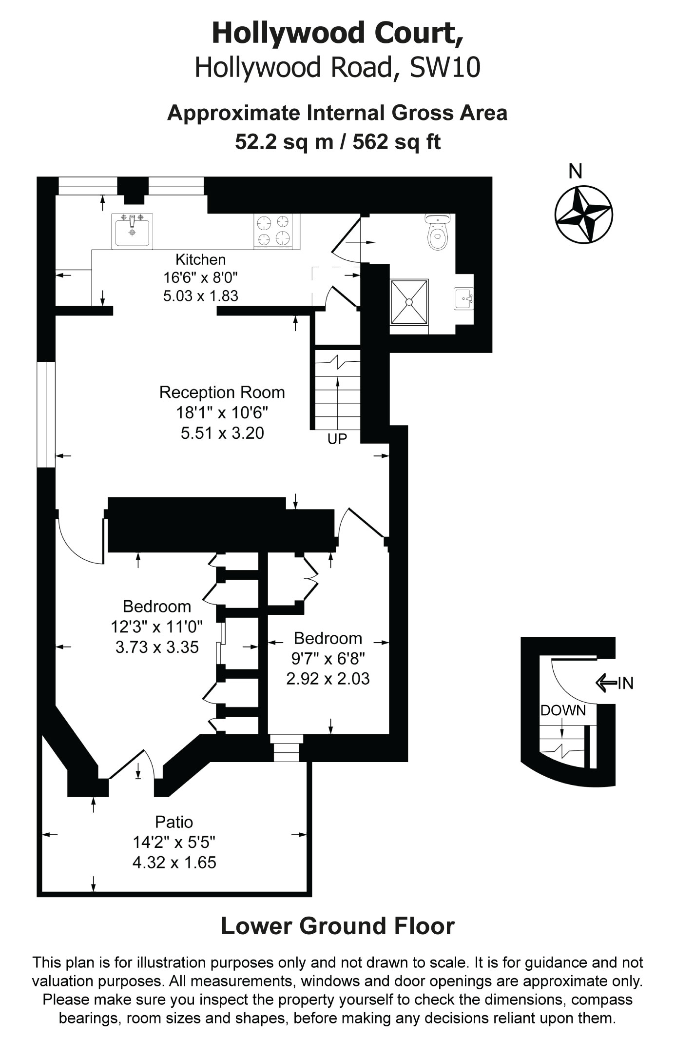 1a, Hollywood Court, Chelsea floorplan