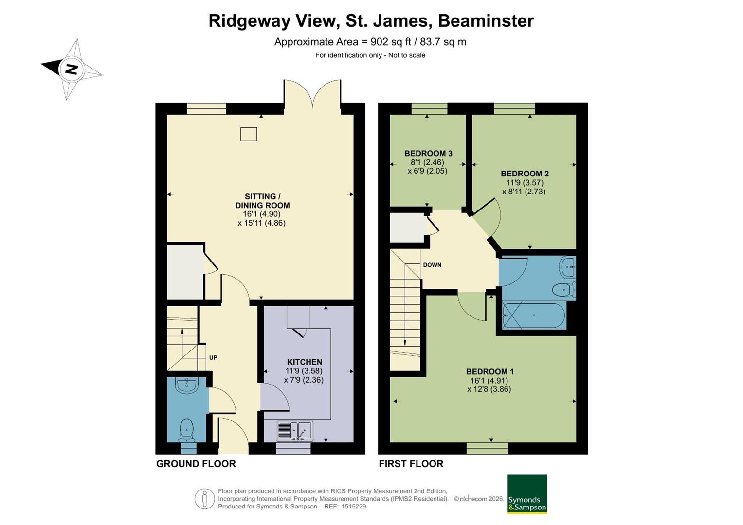 11, Ridgeway View, Beaminster floorplan