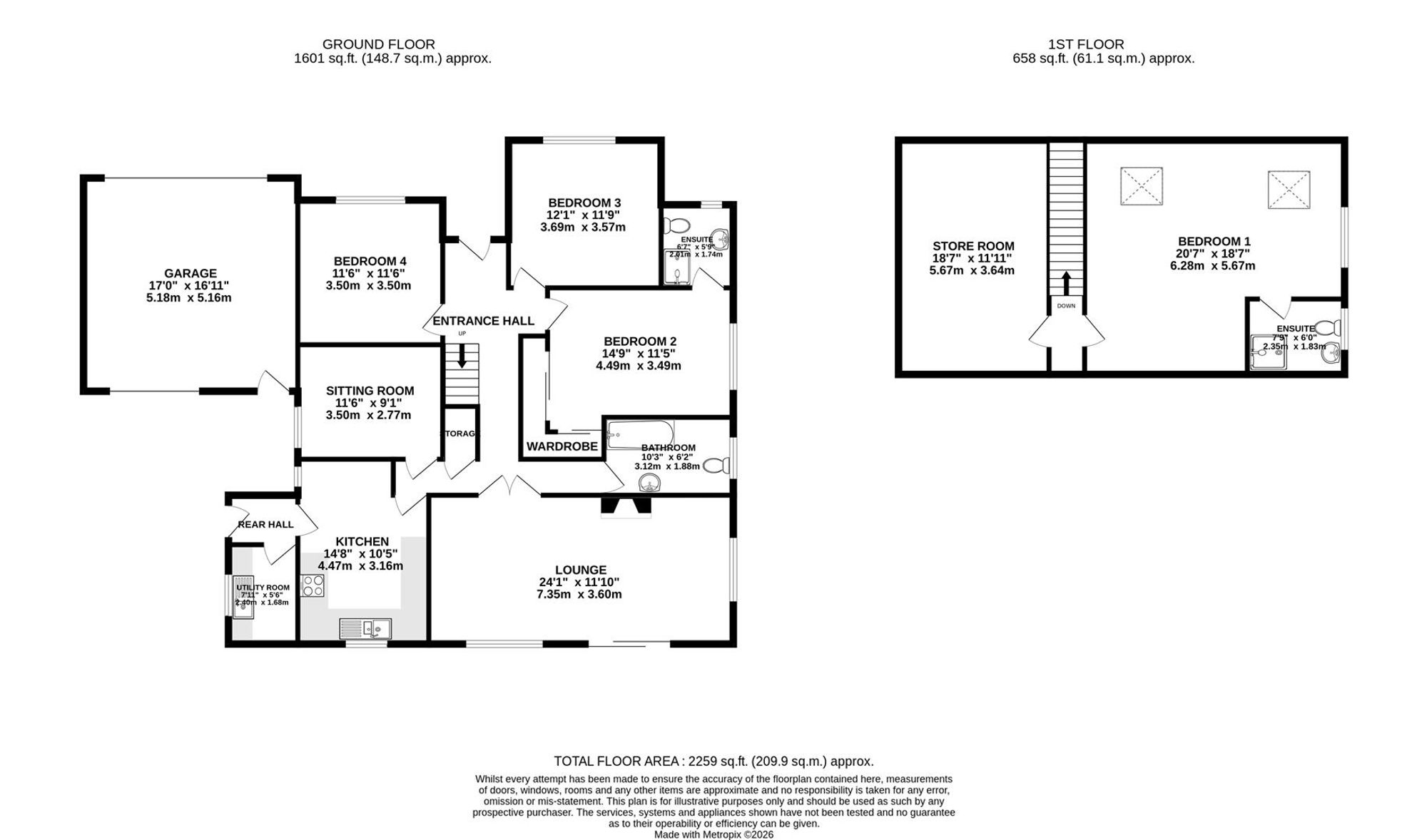 11 White Leas, Chesterfield floorplan