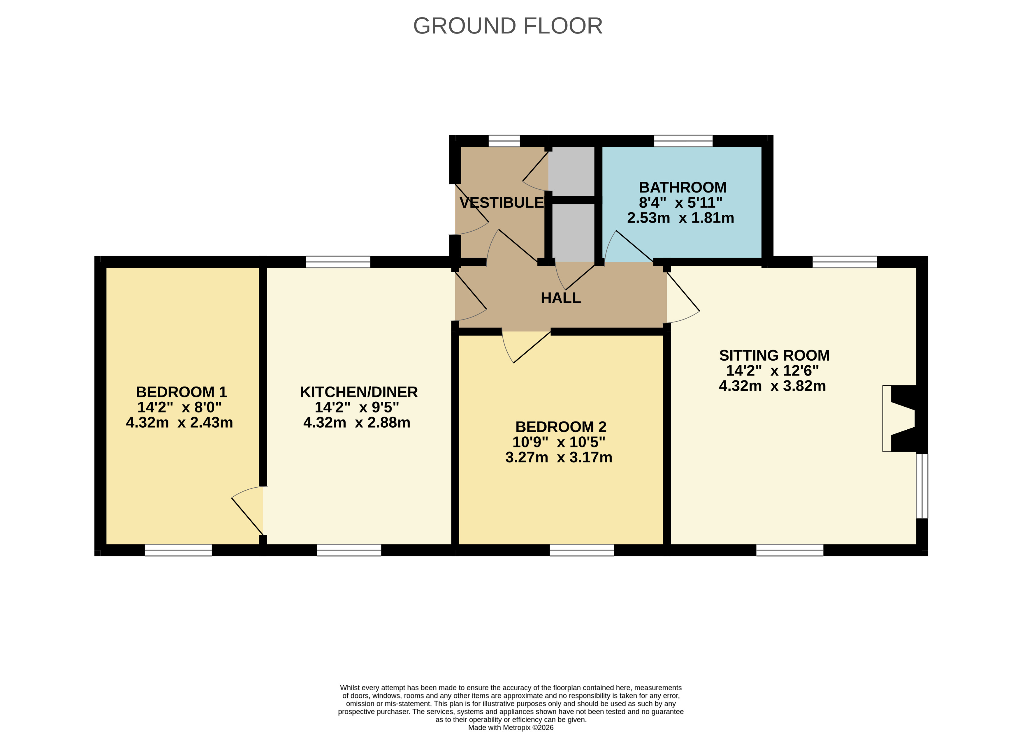 Hescombe Cottage, Stronsay floorplan