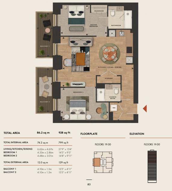 22.07, The Bellamy, London floorplan