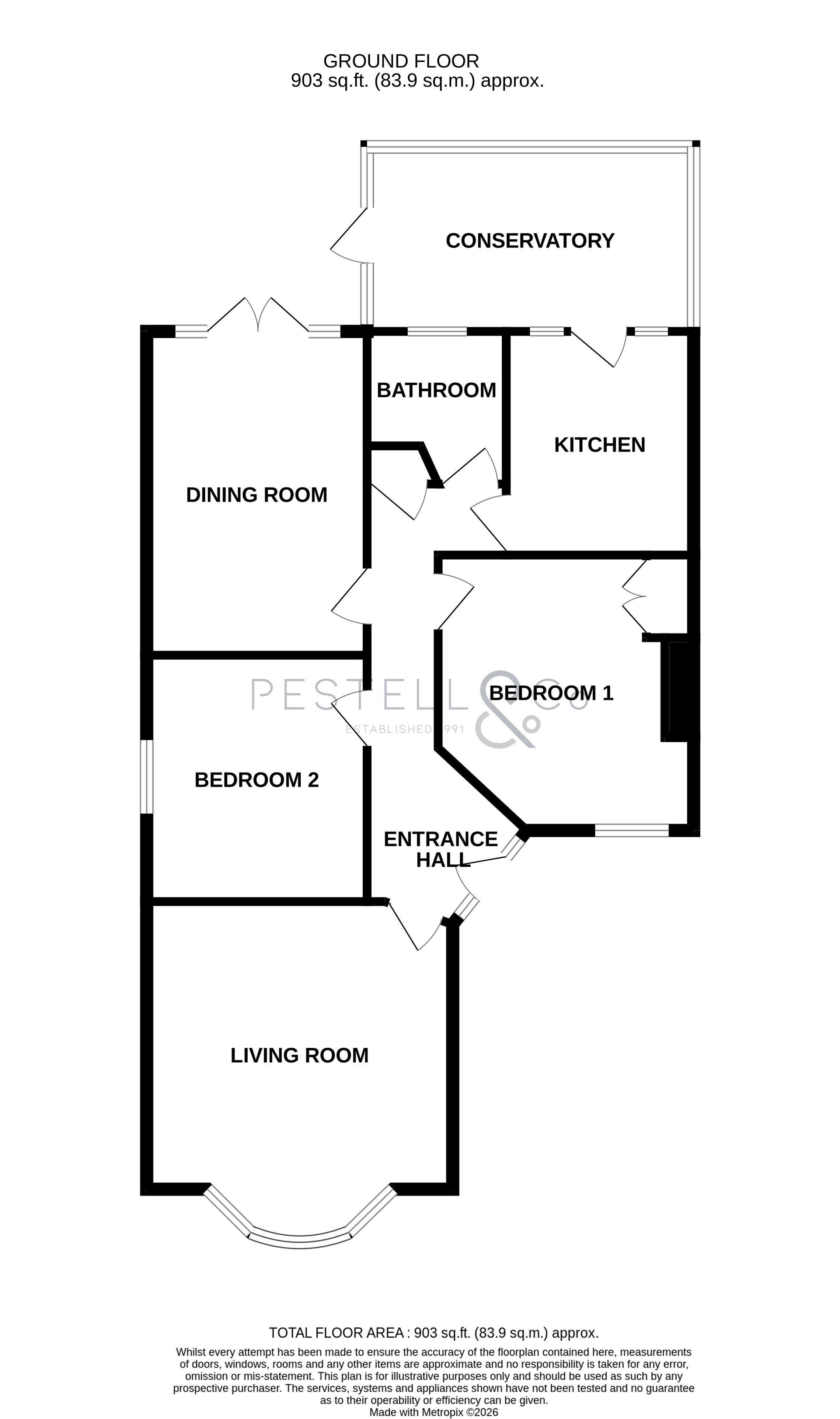 6, Oakroyd Avenue, Dunmow floorplan