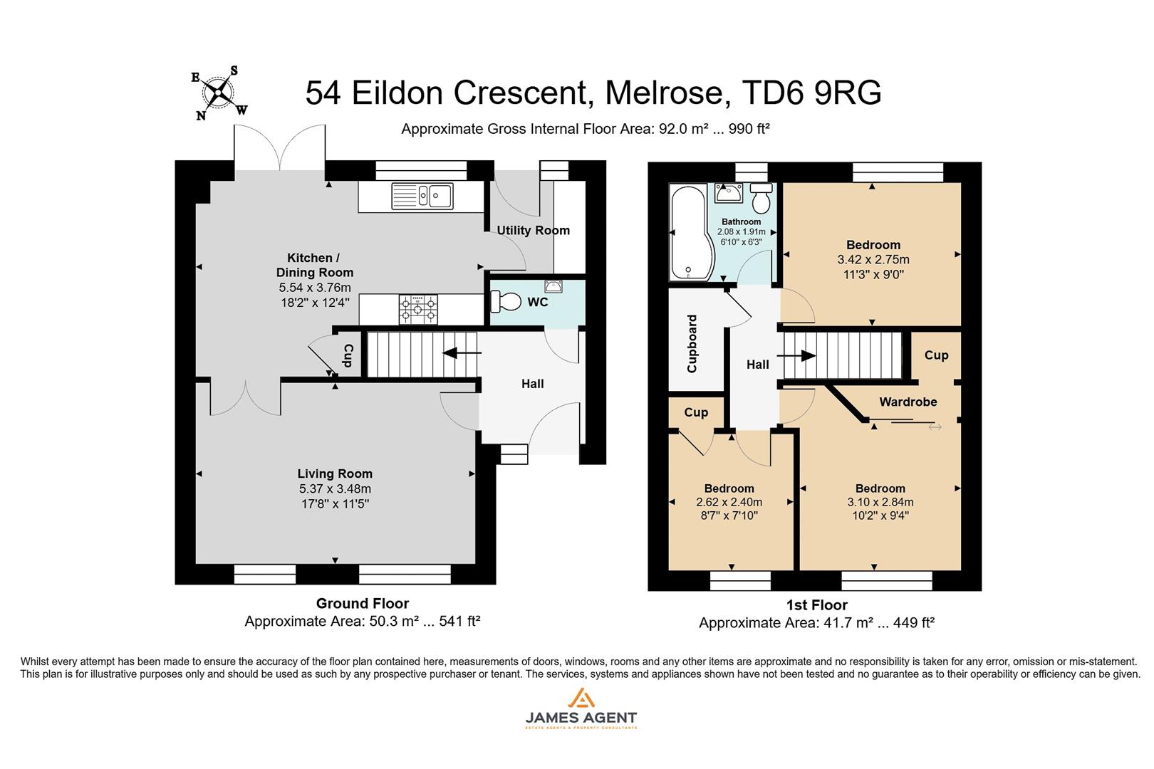 54, Eildon Crescent, Melrose floorplan
