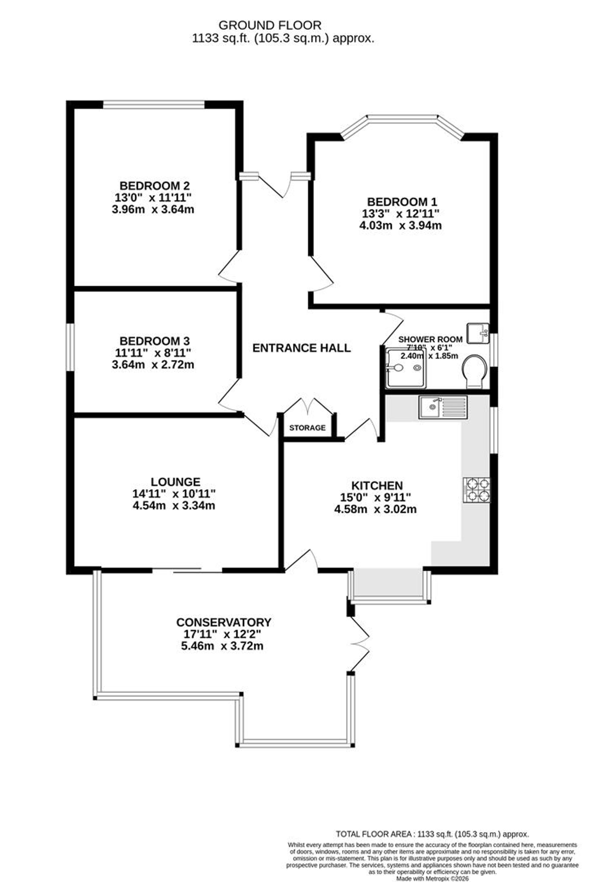 63 Flaxpiece Road, Chesterfield floorplan