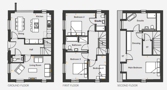 Plot 59, The Leigh,, Mead Fields, Banwell floorplan