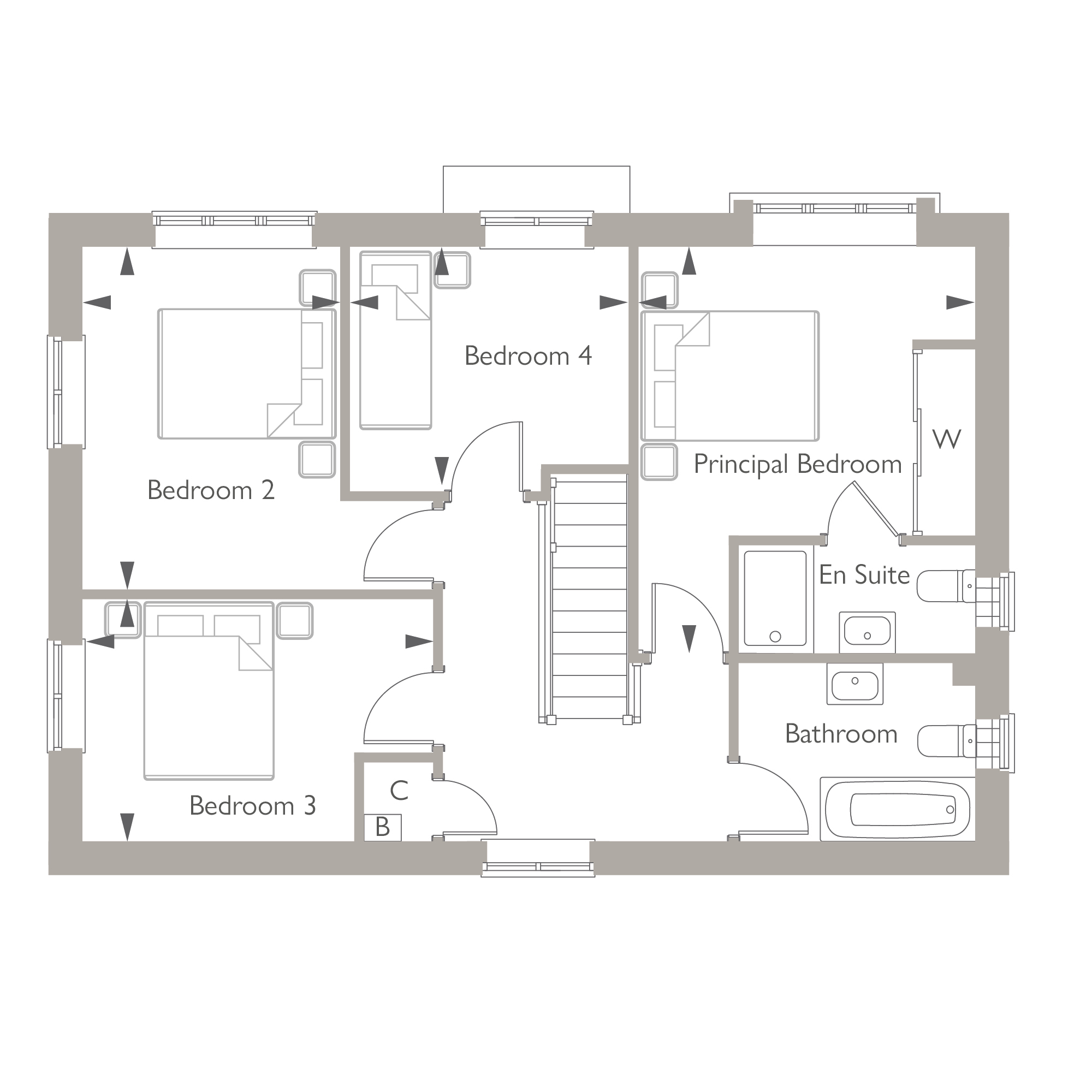 Plot 39, Woodside View, Bishops Green floorplan
