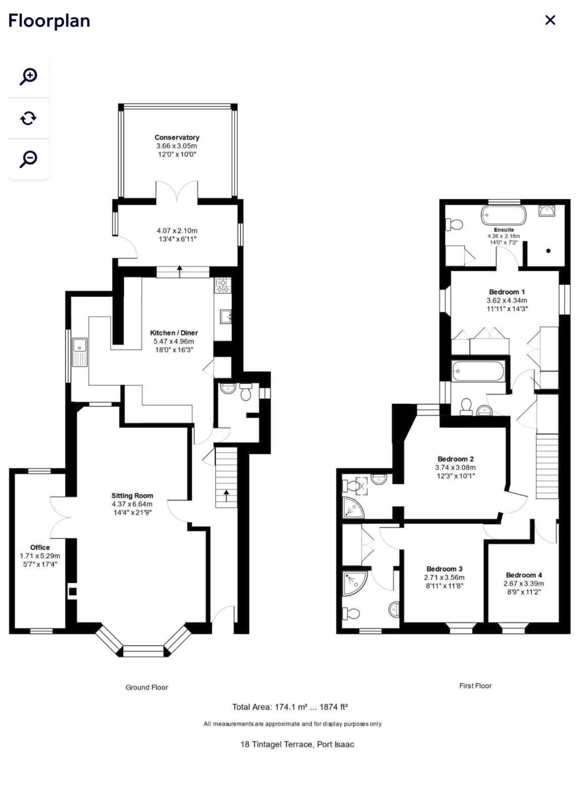 18 Tintagel Terrace, Port Isaac floorplan