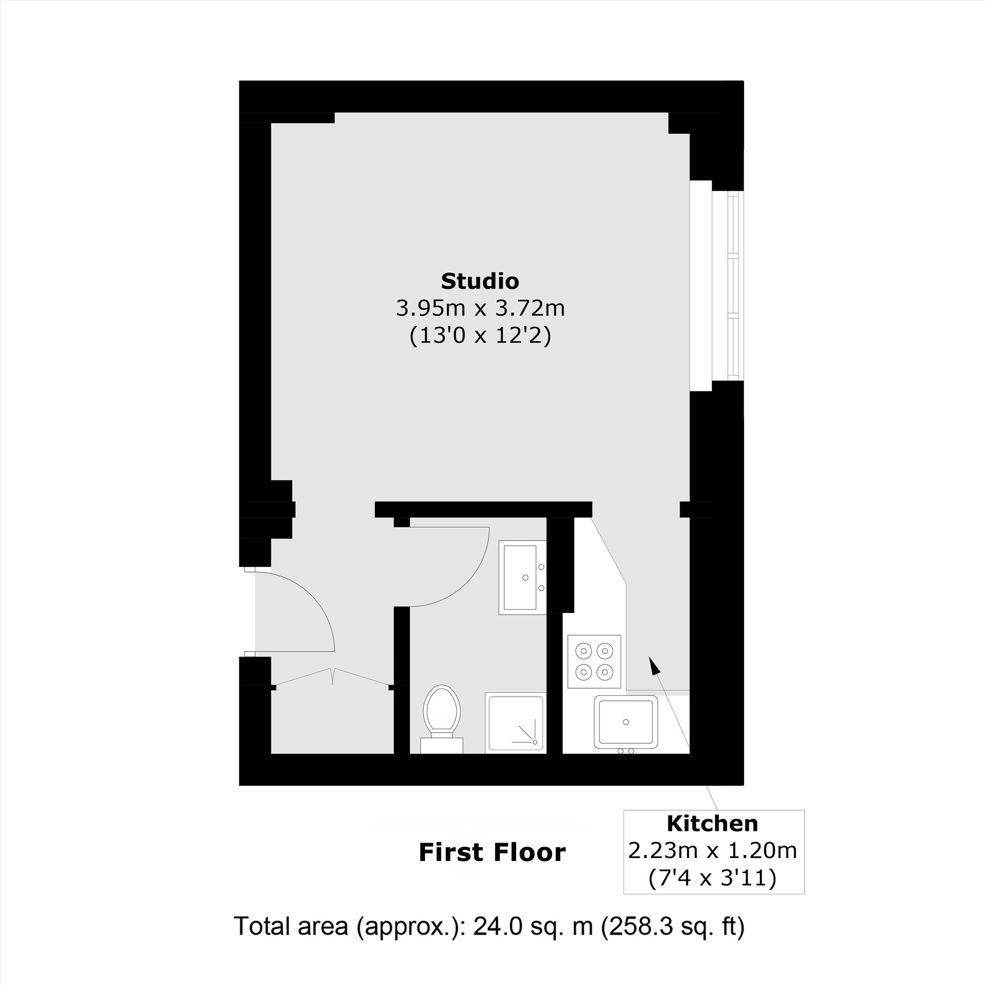 Flat 192A, Park West, Edgware Road, London floorplan