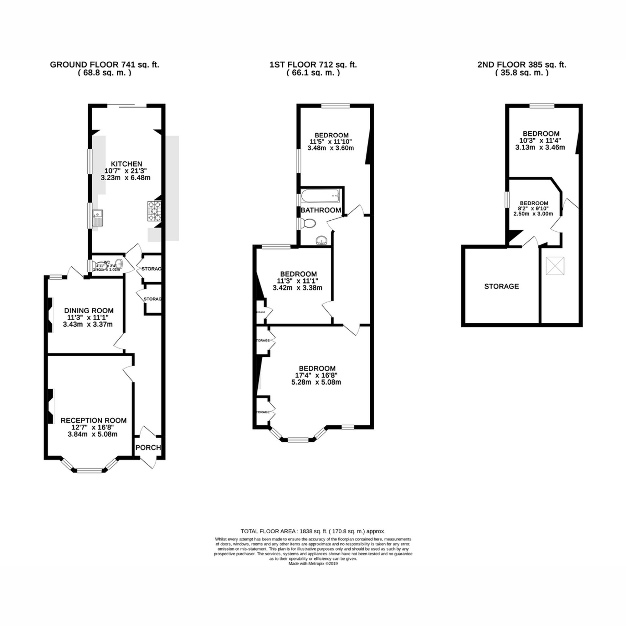 106 Melfort Road, Thornton Heath floorplan